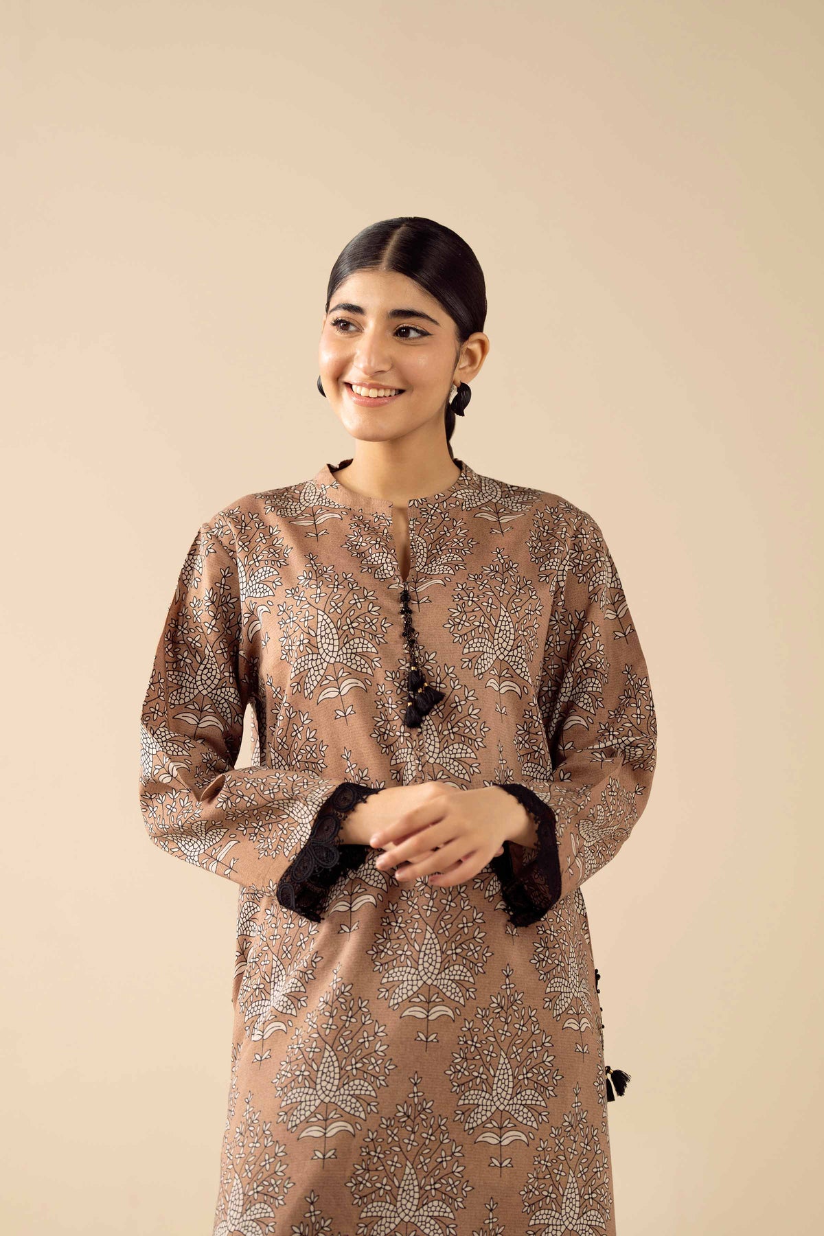 2 Piece - Printed Embroidered Suit - PW25-280