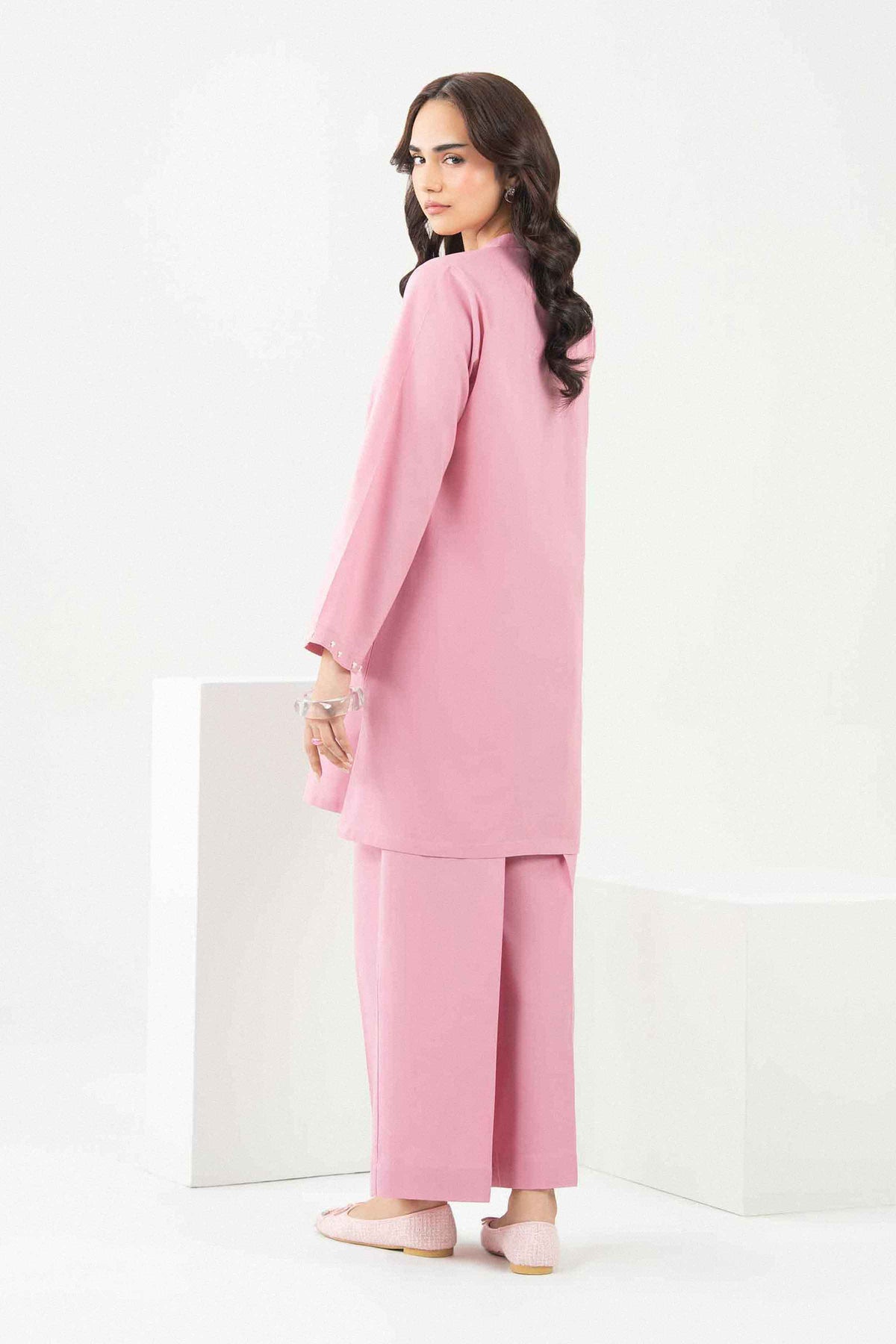 Pink 2 Piece - Embroidered Suit - PW25-297