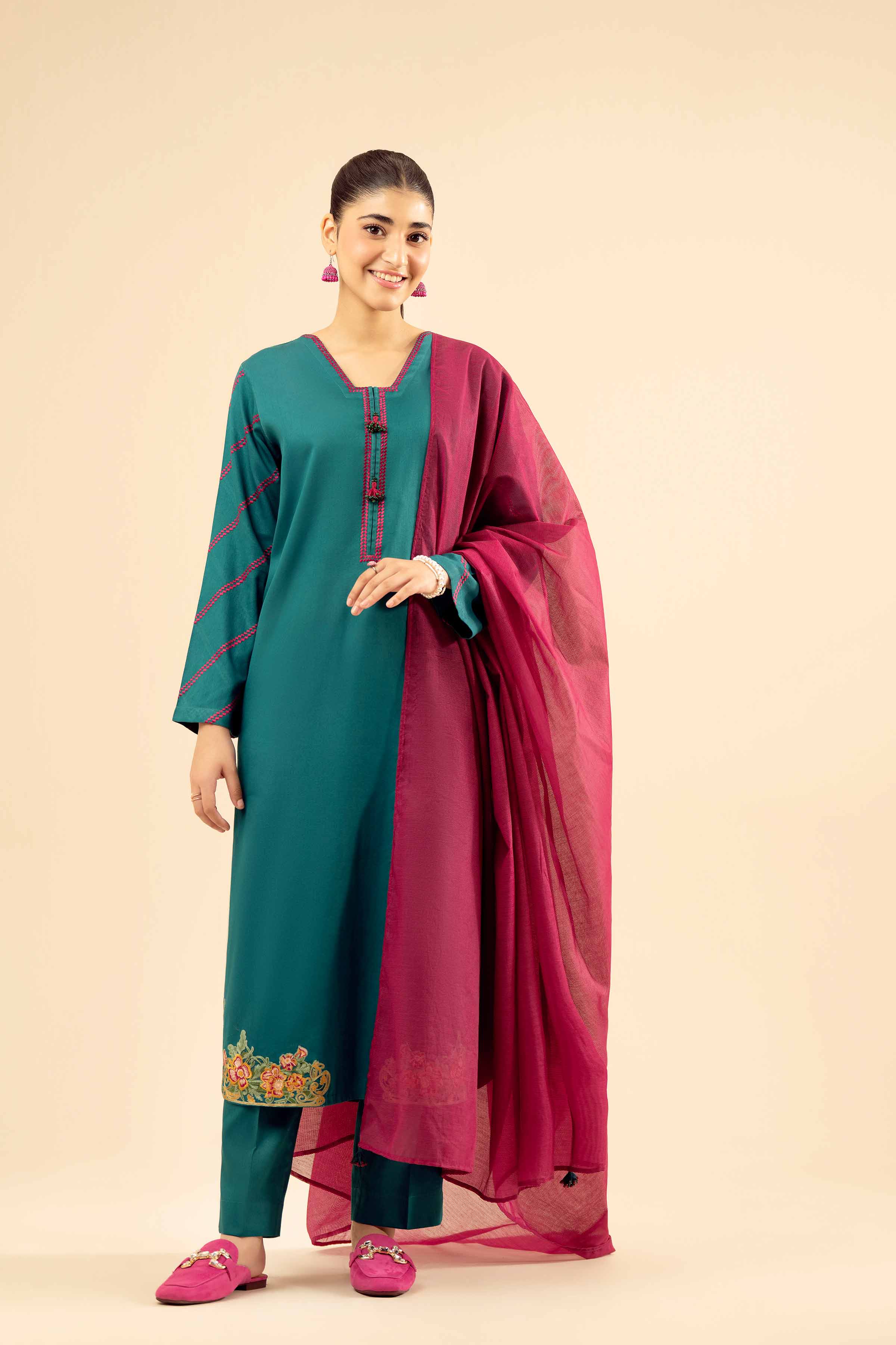 3 Piece - Embroidered Suit - PW25-30