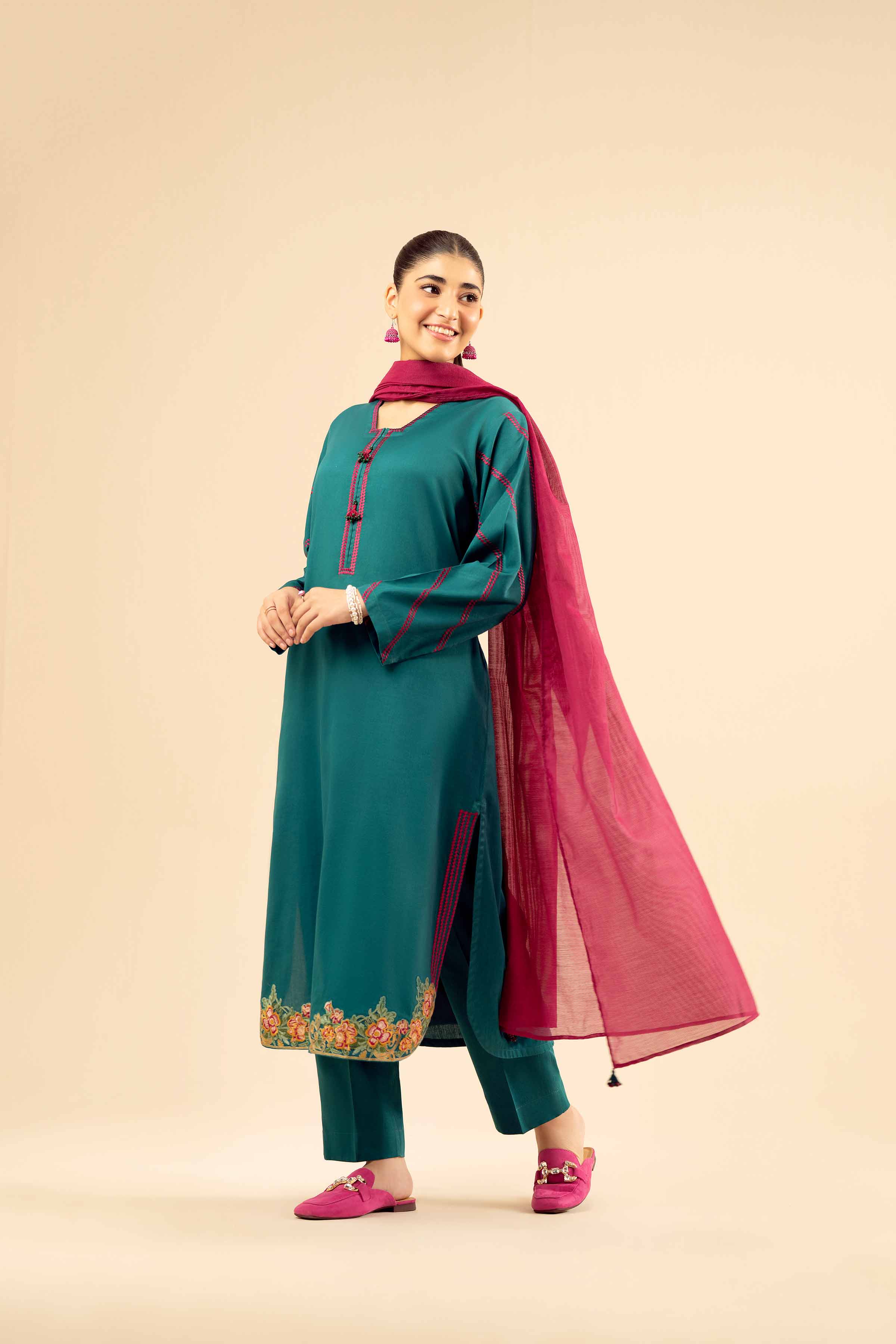 3 Piece - Embroidered Suit - PW25-30