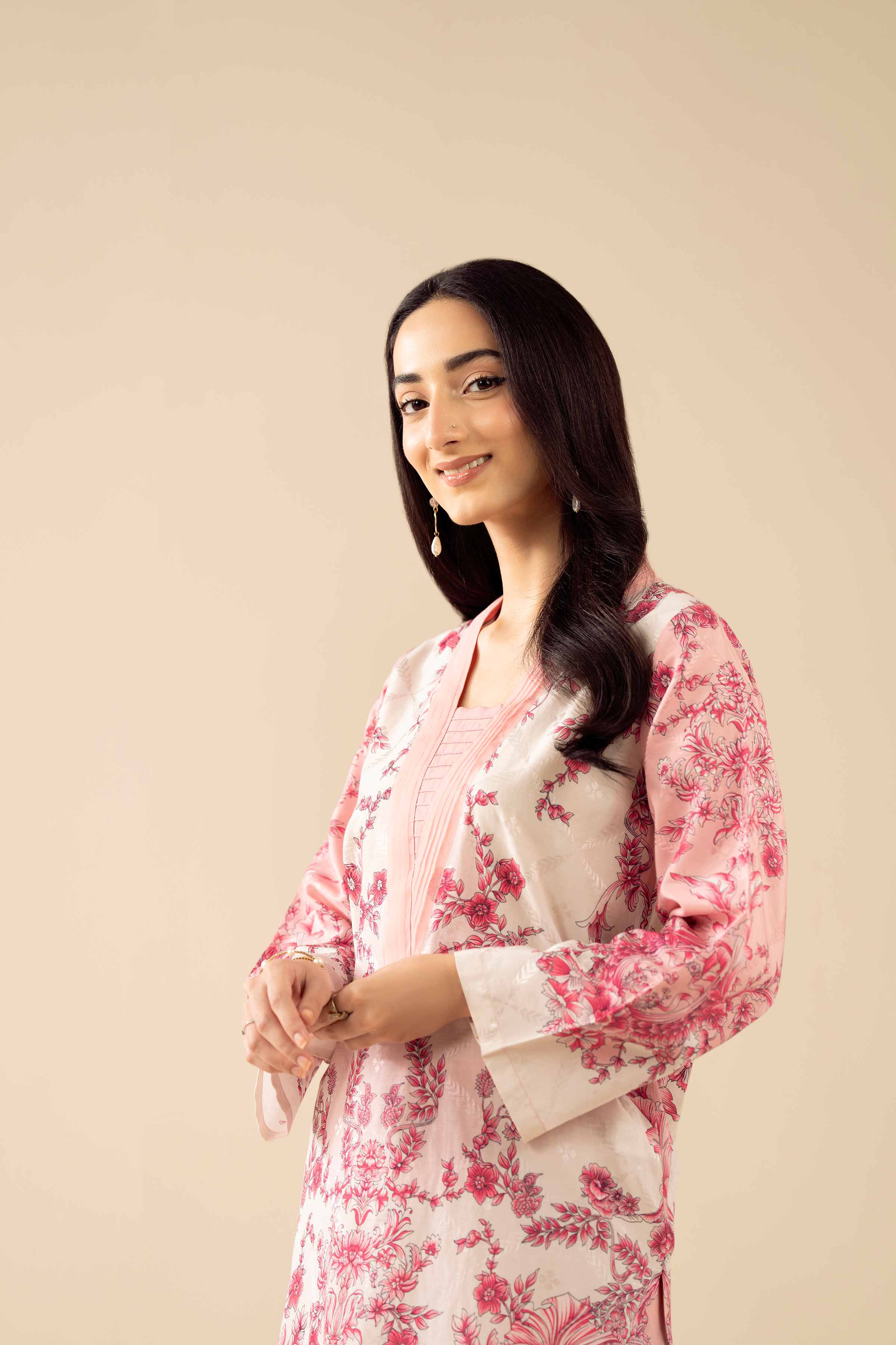 2 Piece - Printed Embroidered Suit - PW25-330