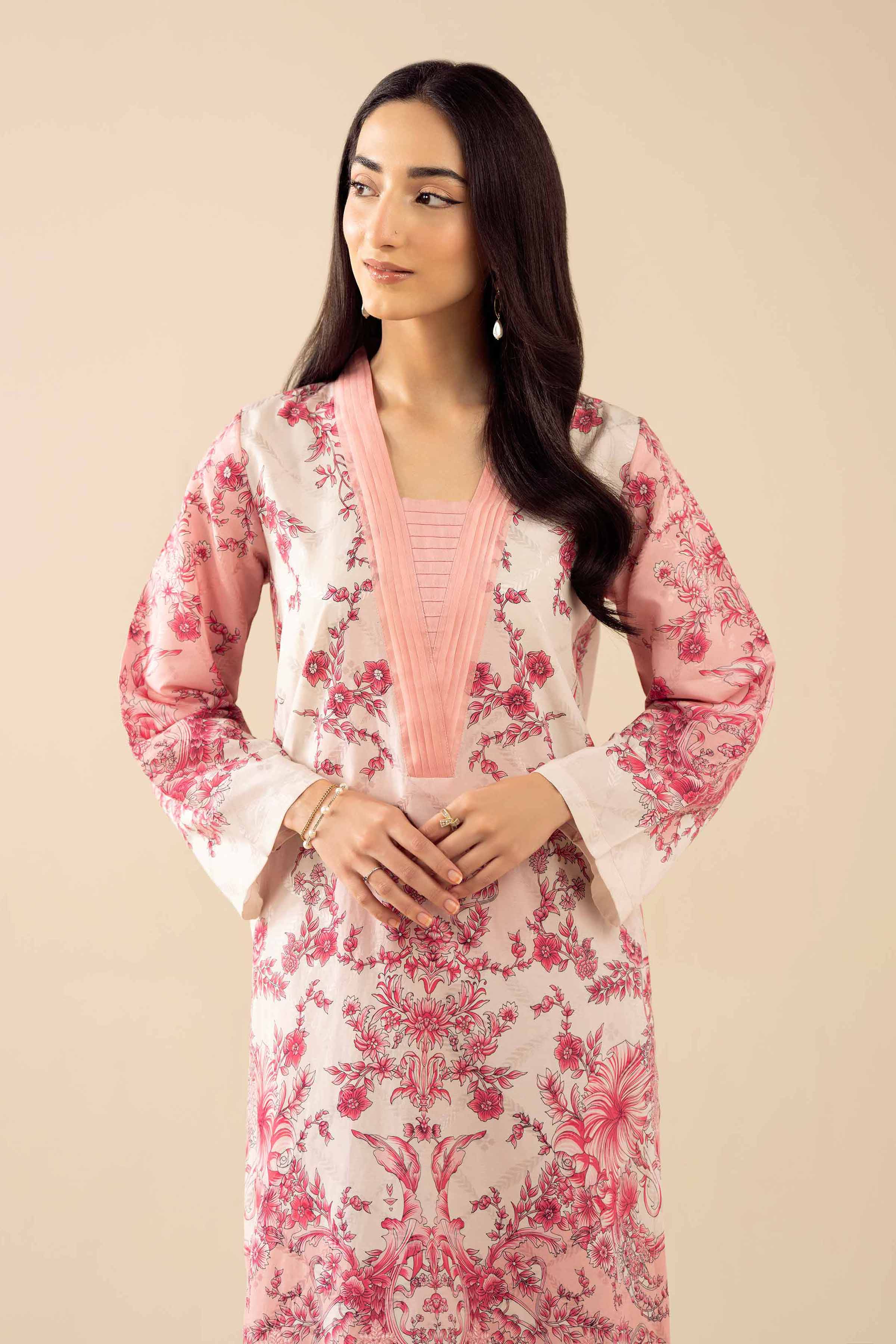 2 Piece - Printed Embroidered Suit - PW25-330