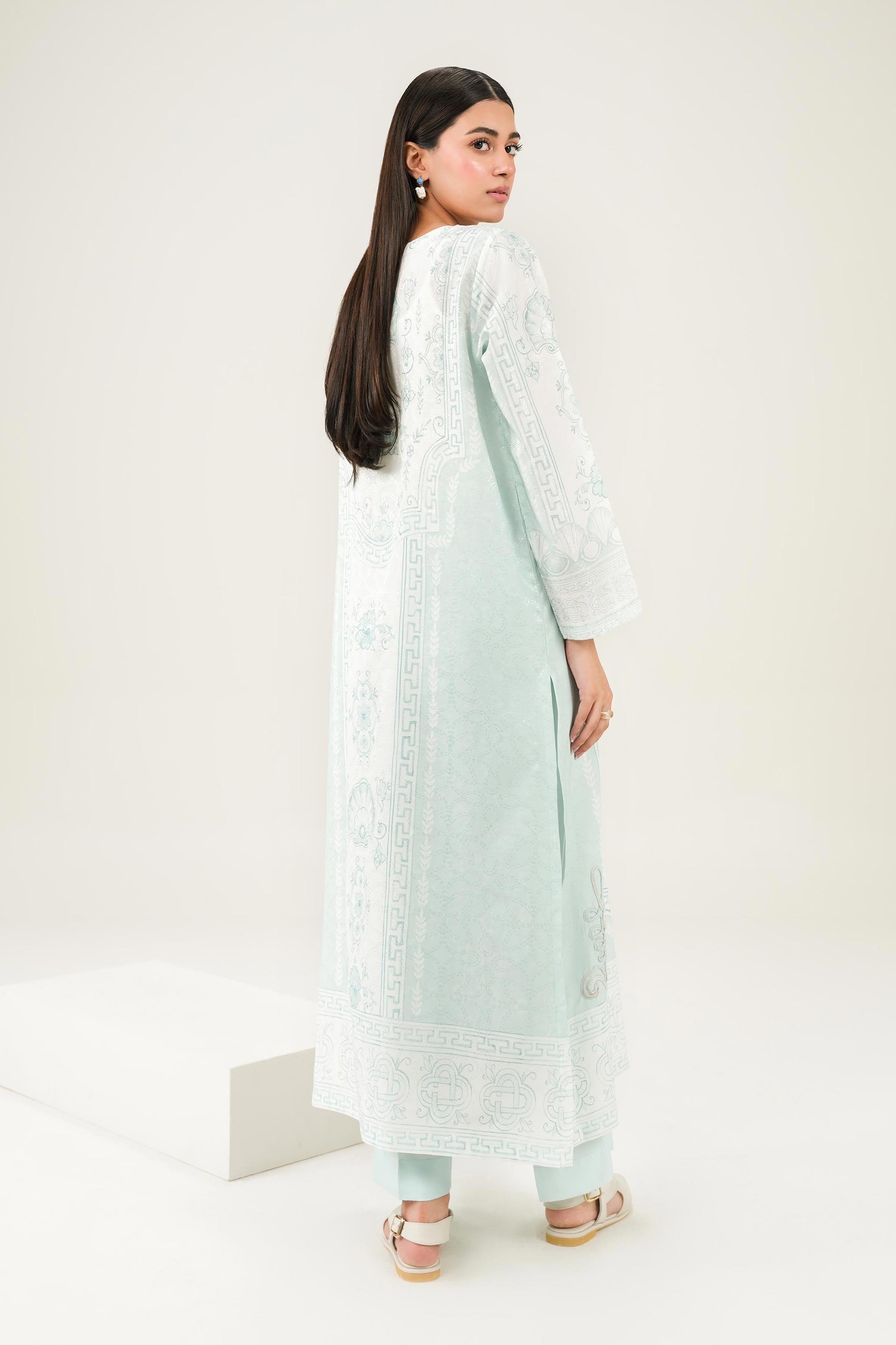 2 Piece - Printed Embroidered Suit - PW25-331