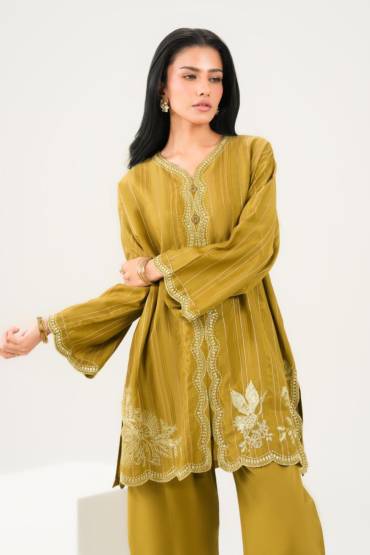 2 Piece - Embroidered Suit - PW25-366
