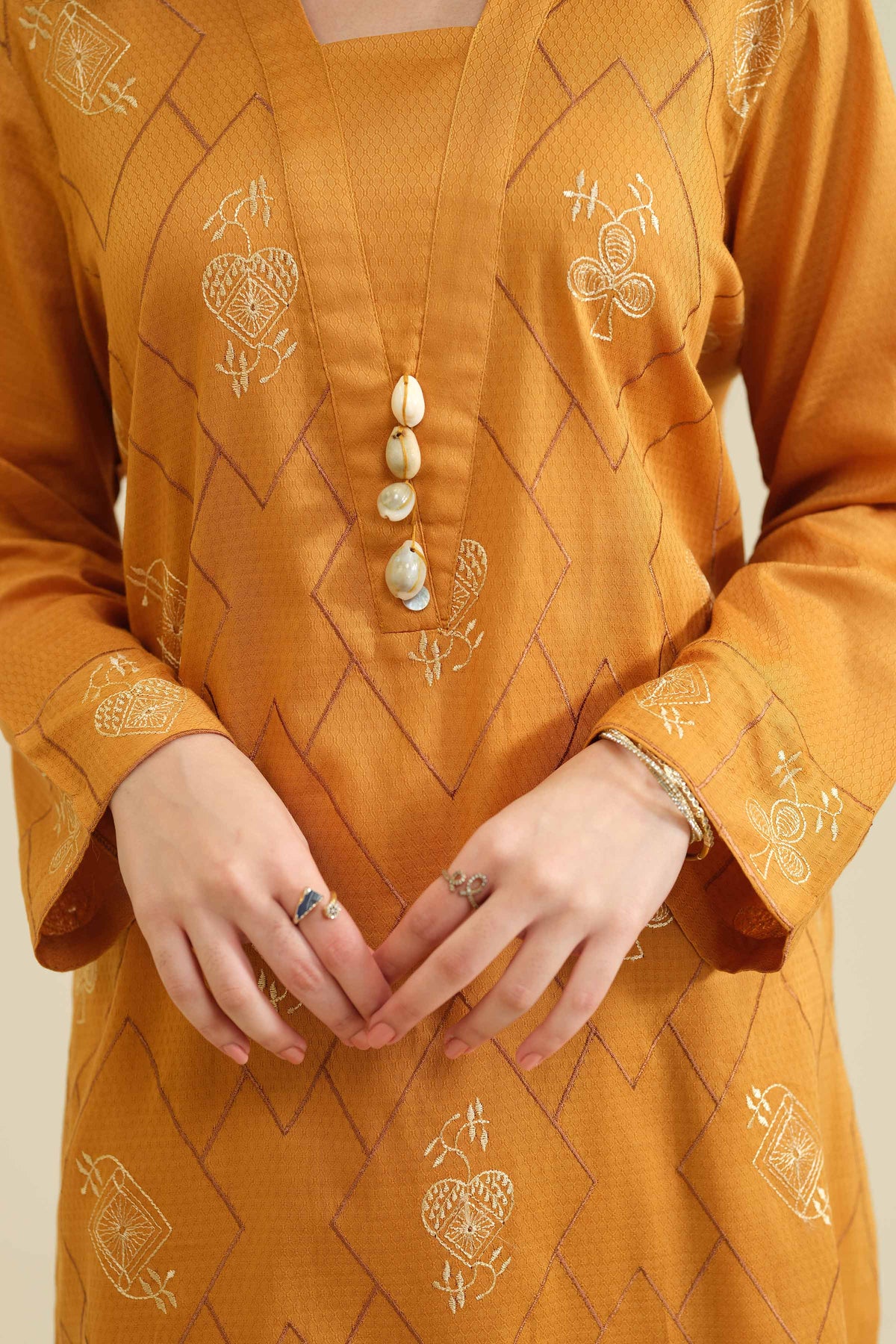 Printed Embroidered Shirt - PW25-37