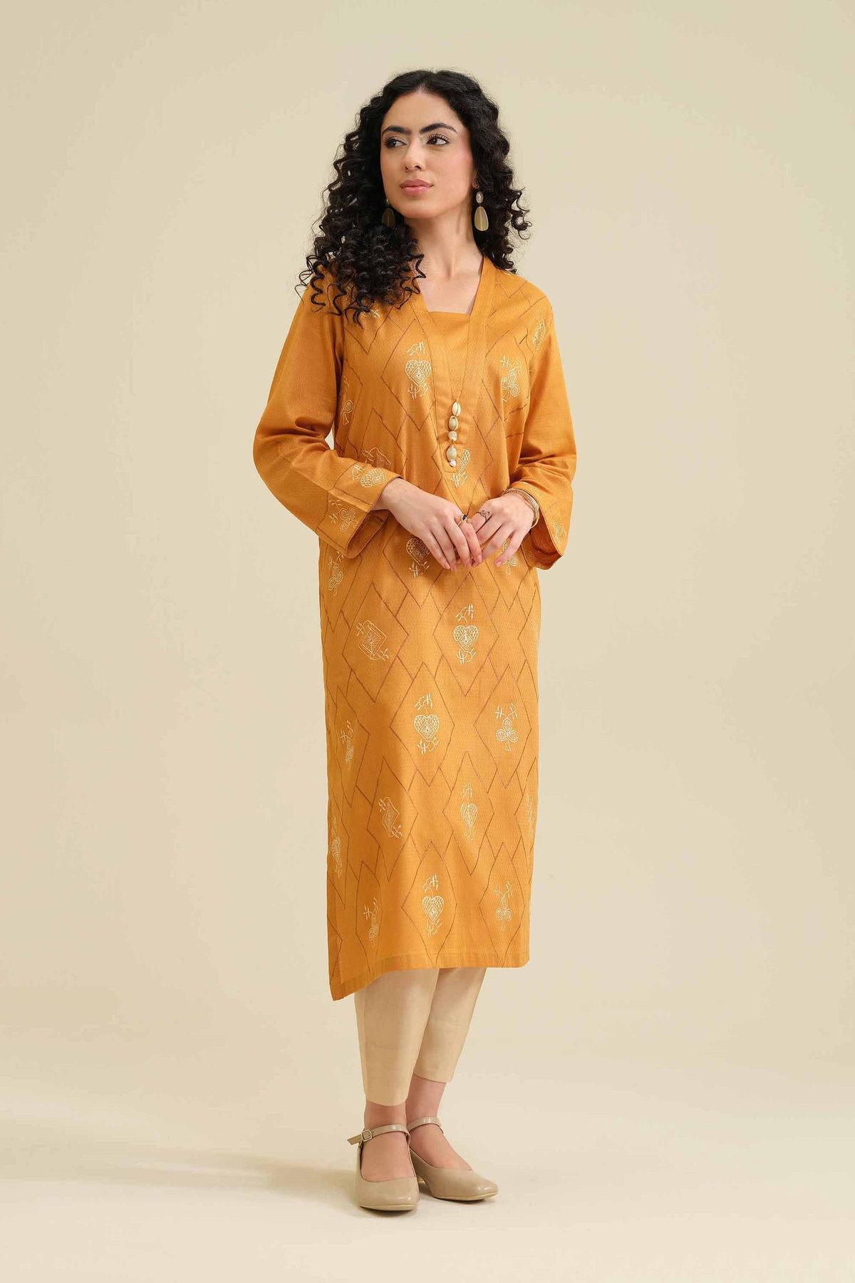 Printed Embroidered Shirt - PW25-37