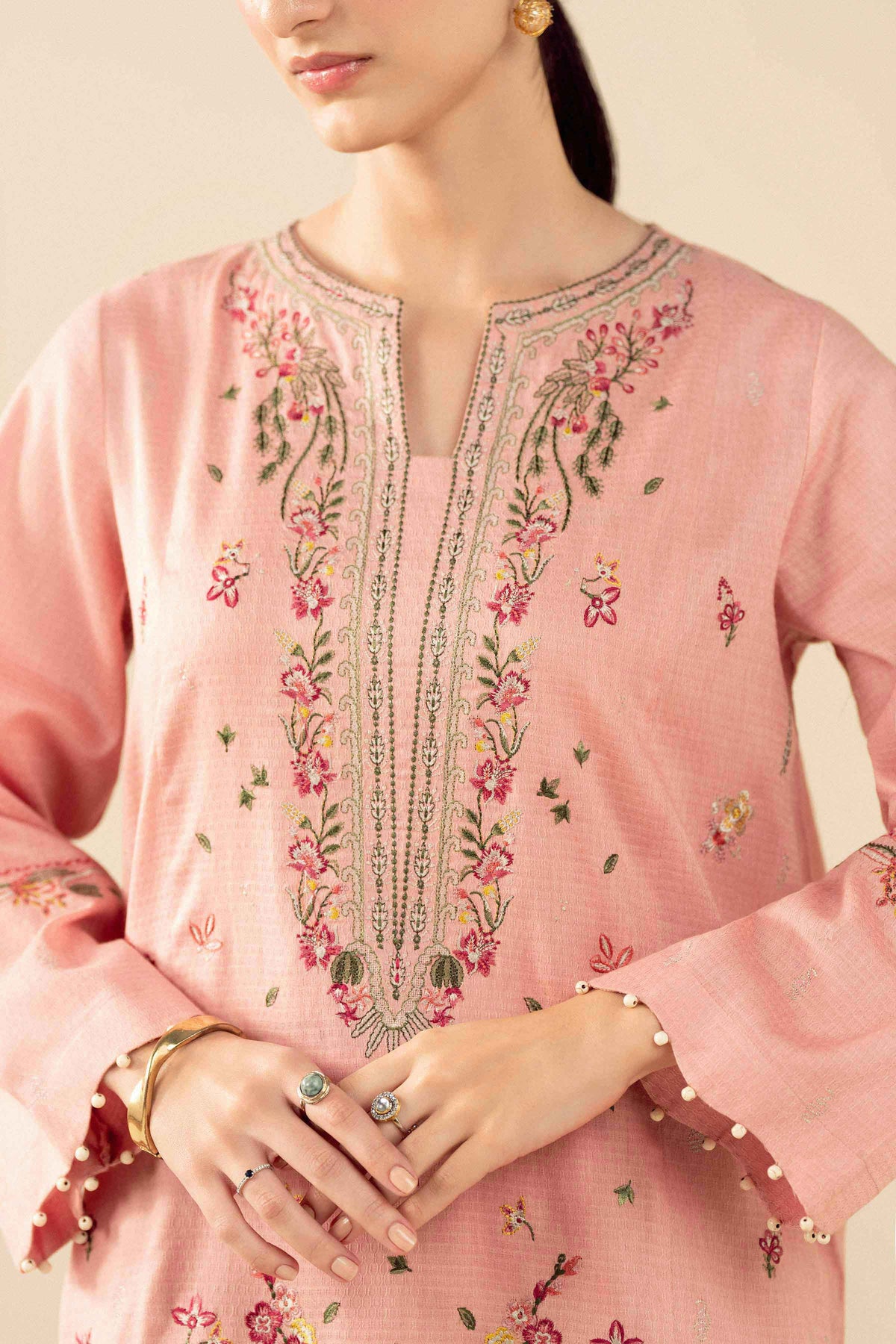 2 Piece - Embroidered Suit - PW25-393