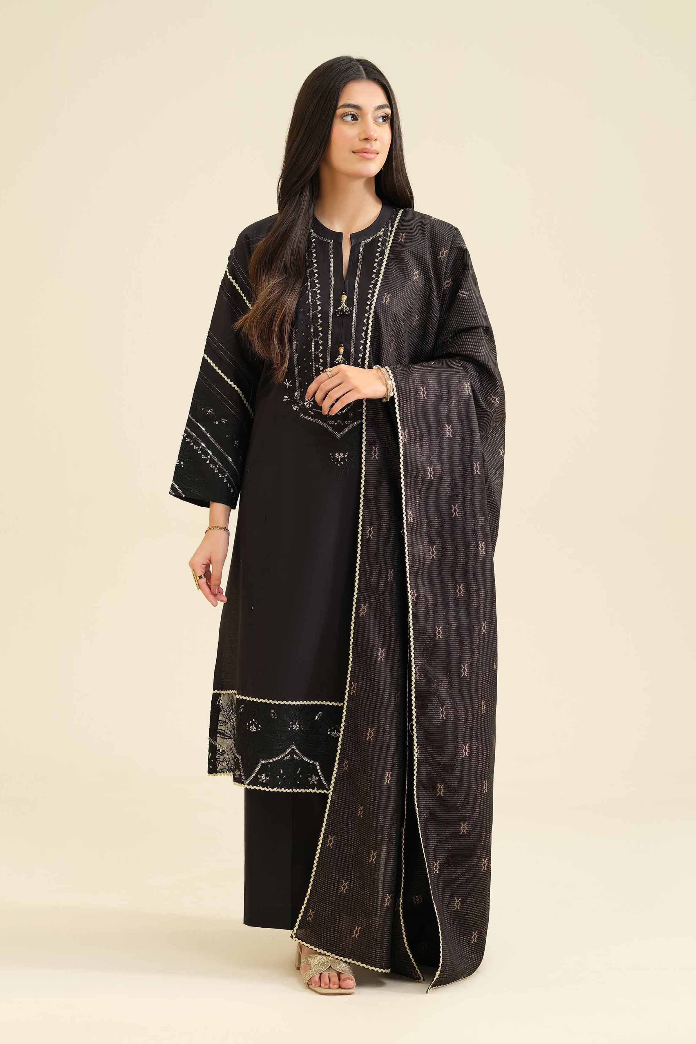 3 Piece - Embroidered Suit - PW25-404