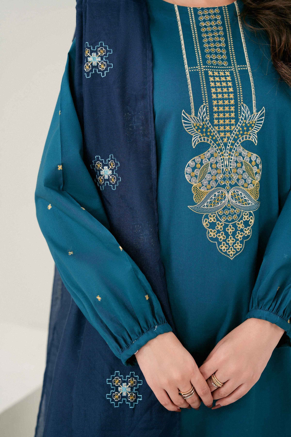 3 Piece - Embroidered Suit - PW25-414
