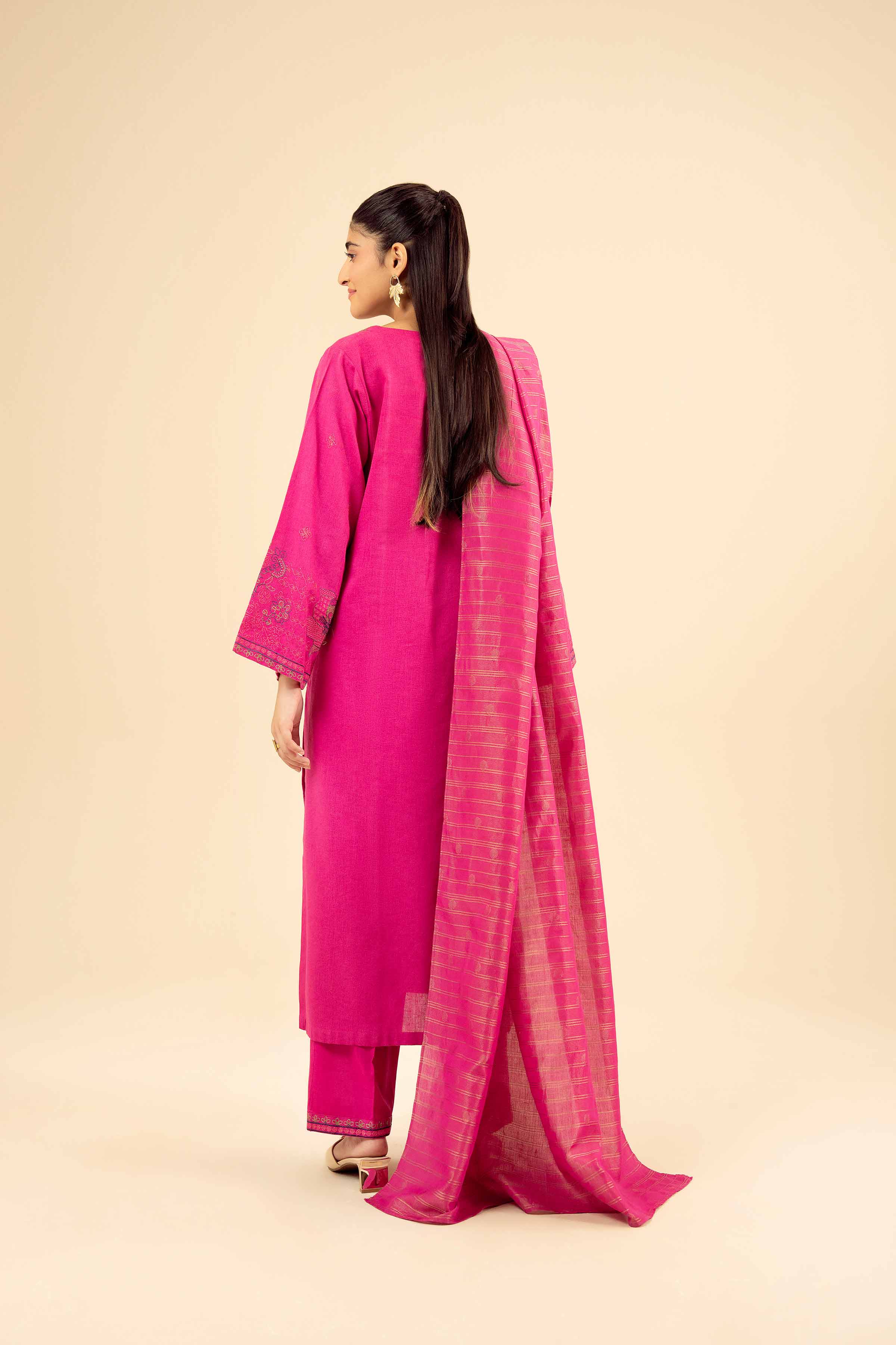 3 Piece - Embroidered Suit - PW25-416