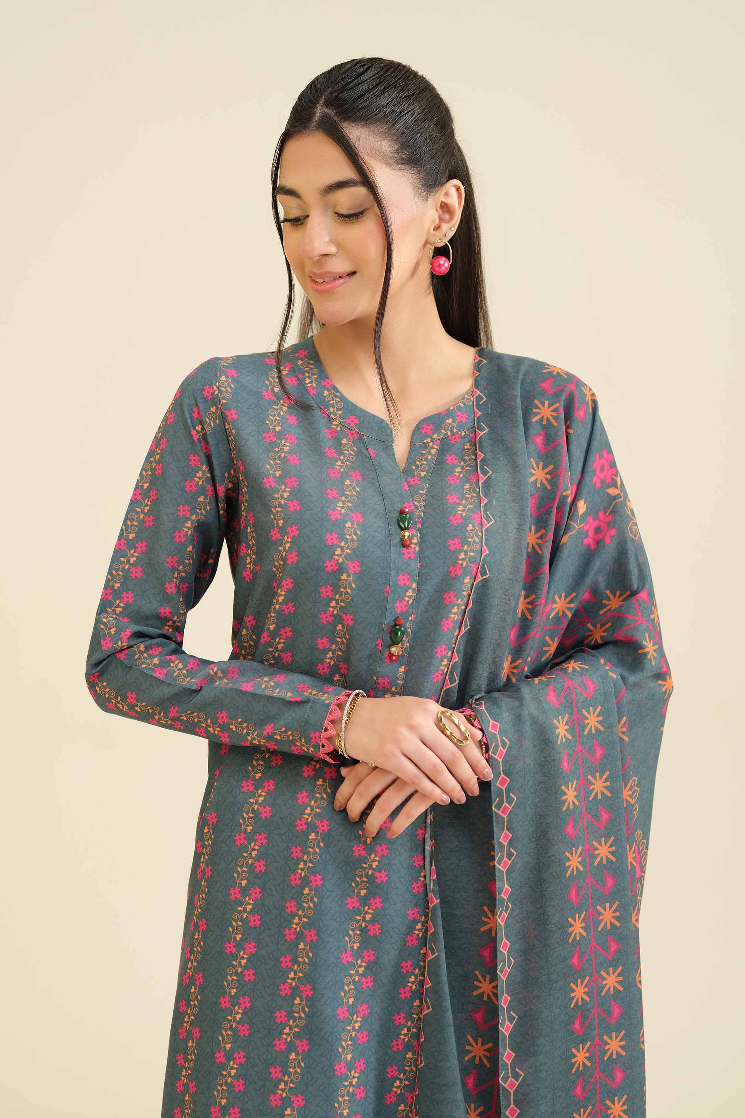 3 Piece - Printed Suit - PW25-43