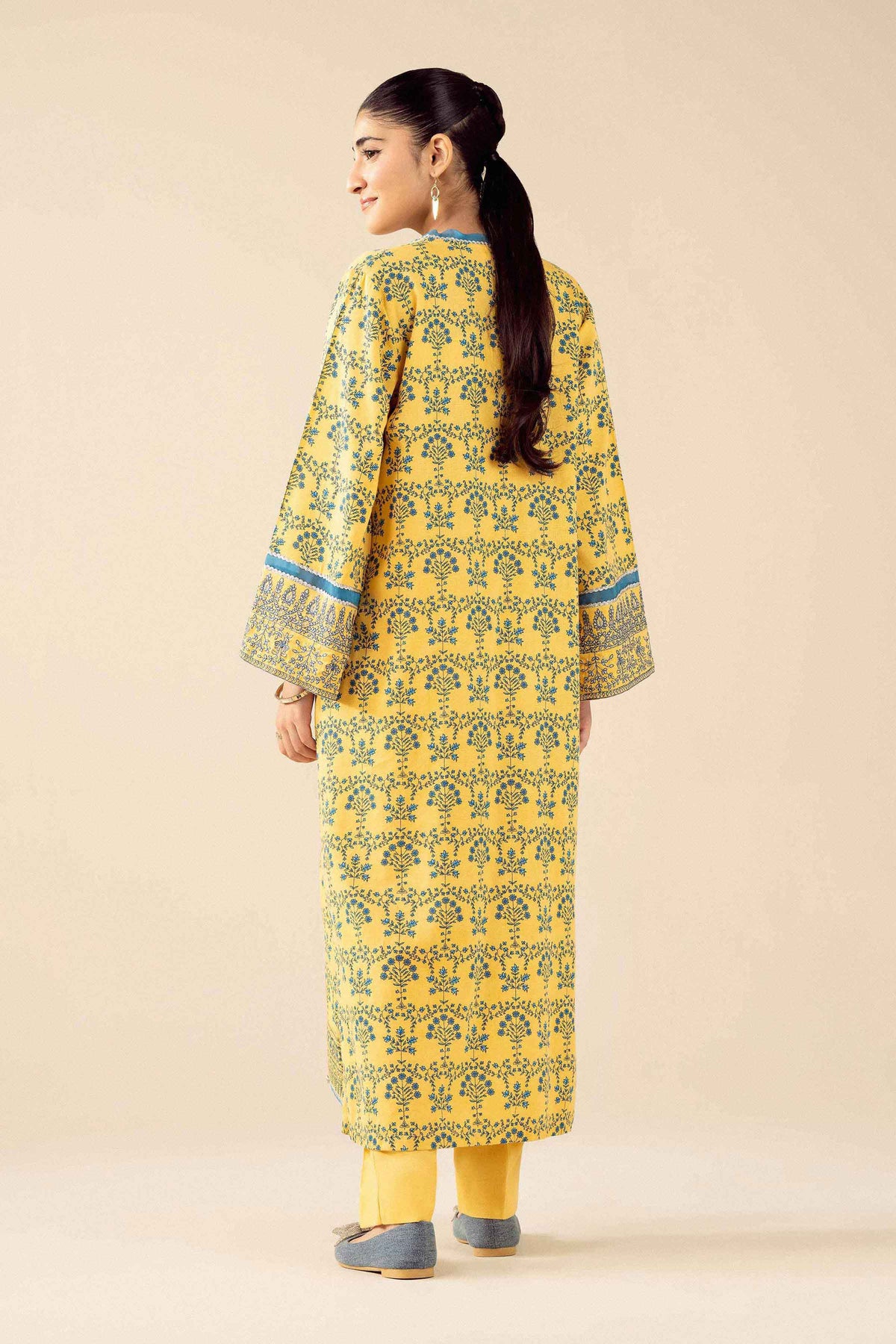 3 Piece - Printed Embroidered Suit - PW25-432
