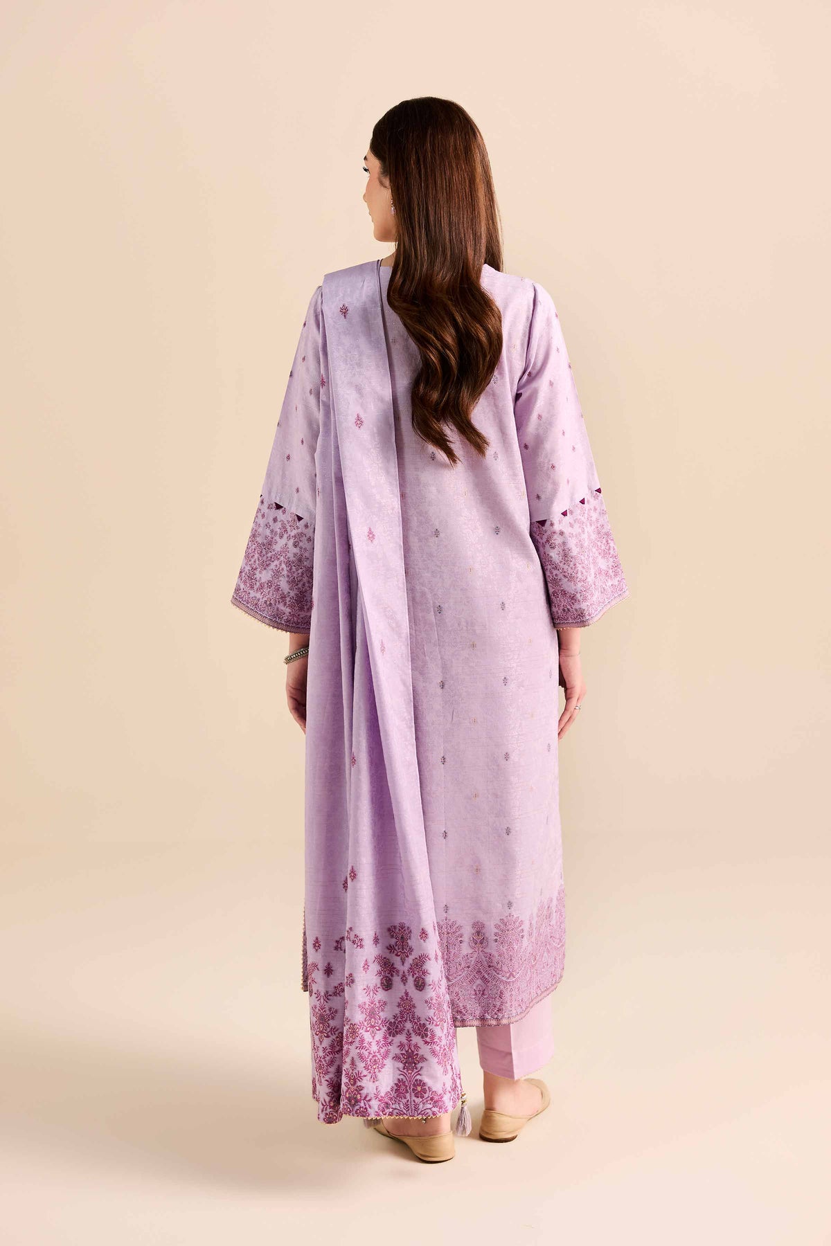 Purple 3 Piece - Printed Suit - PW25-455