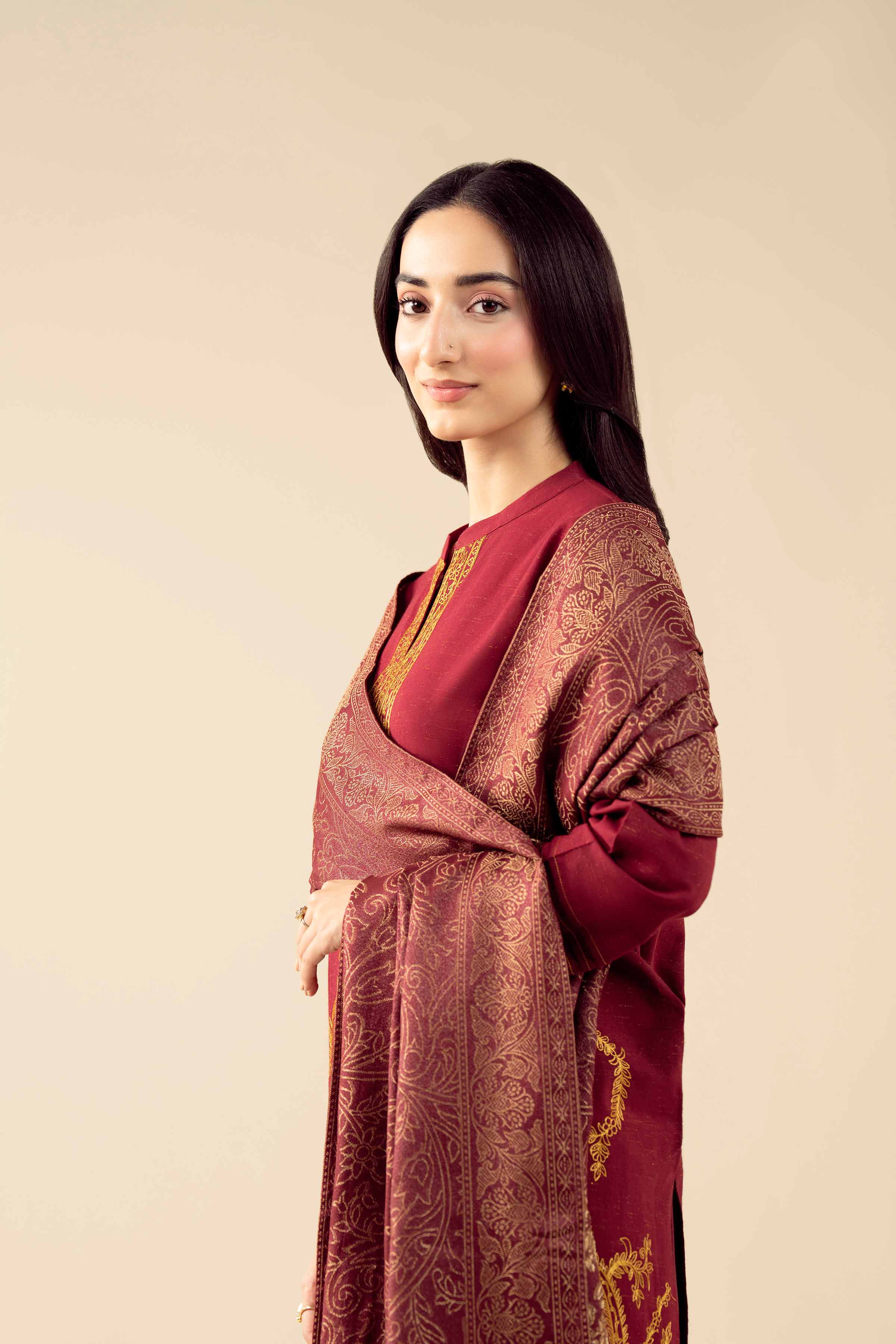 3 Piece - Embroidered Suit - PW25-458