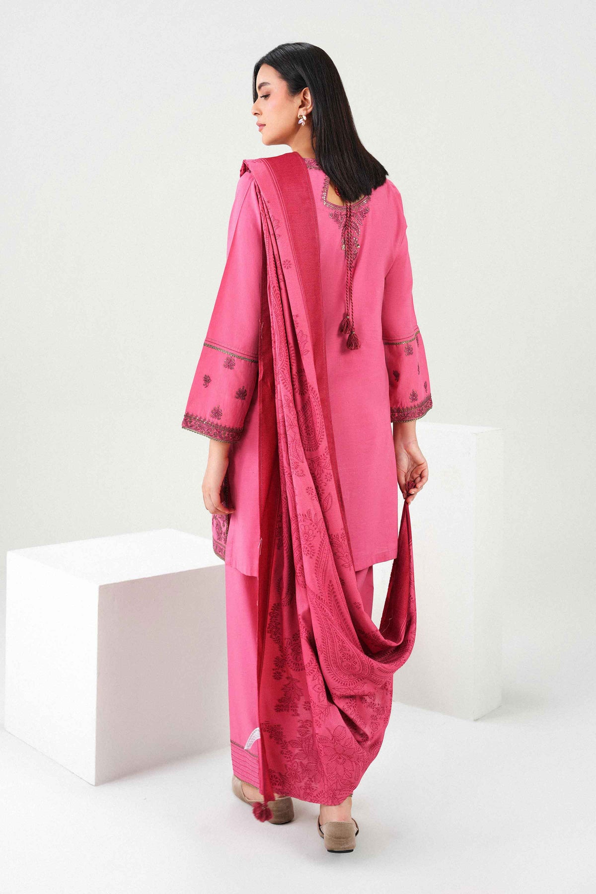 3 Piece - Embroidered Suit - PW25-459