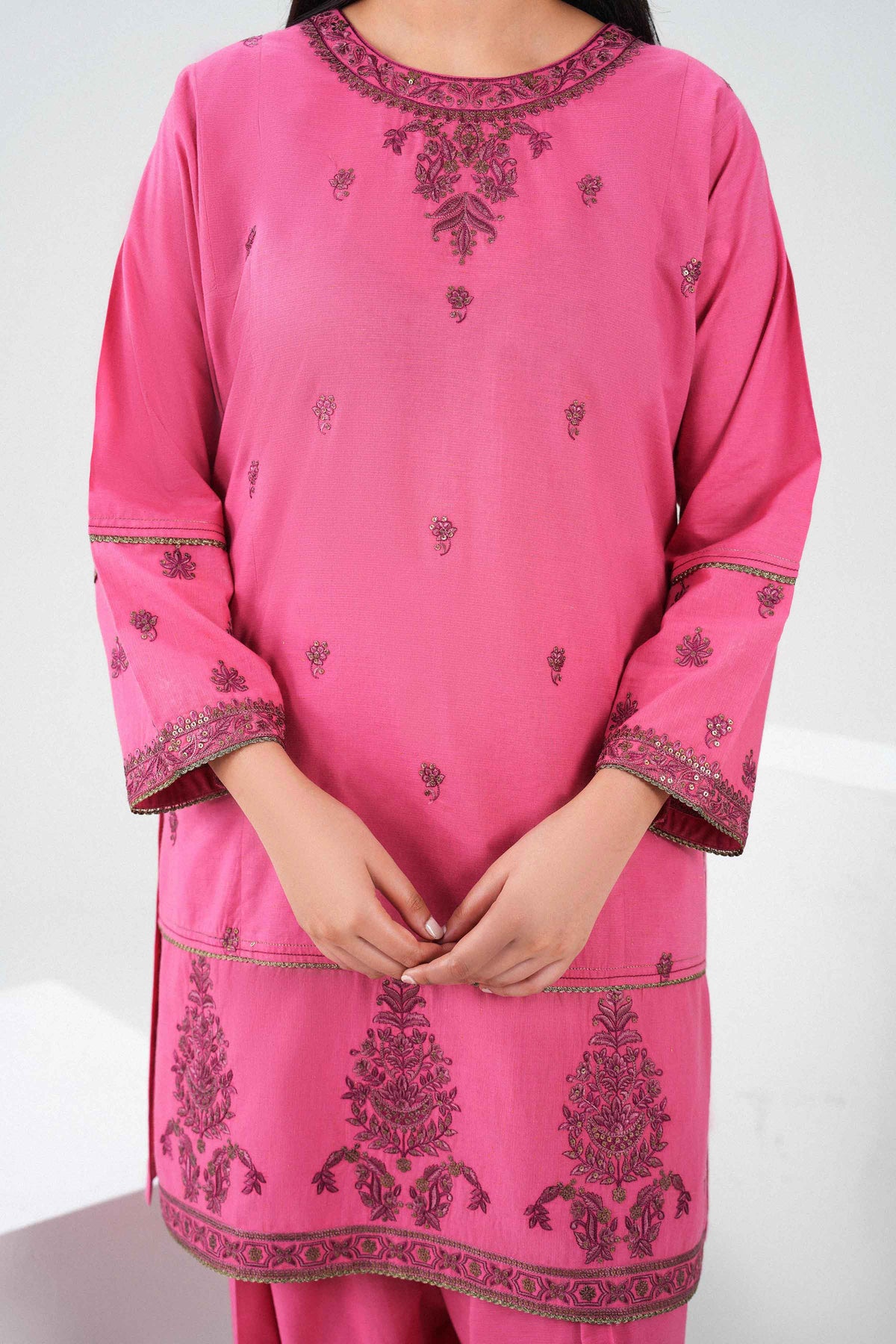 3 Piece - Embroidered Suit - PW25-459