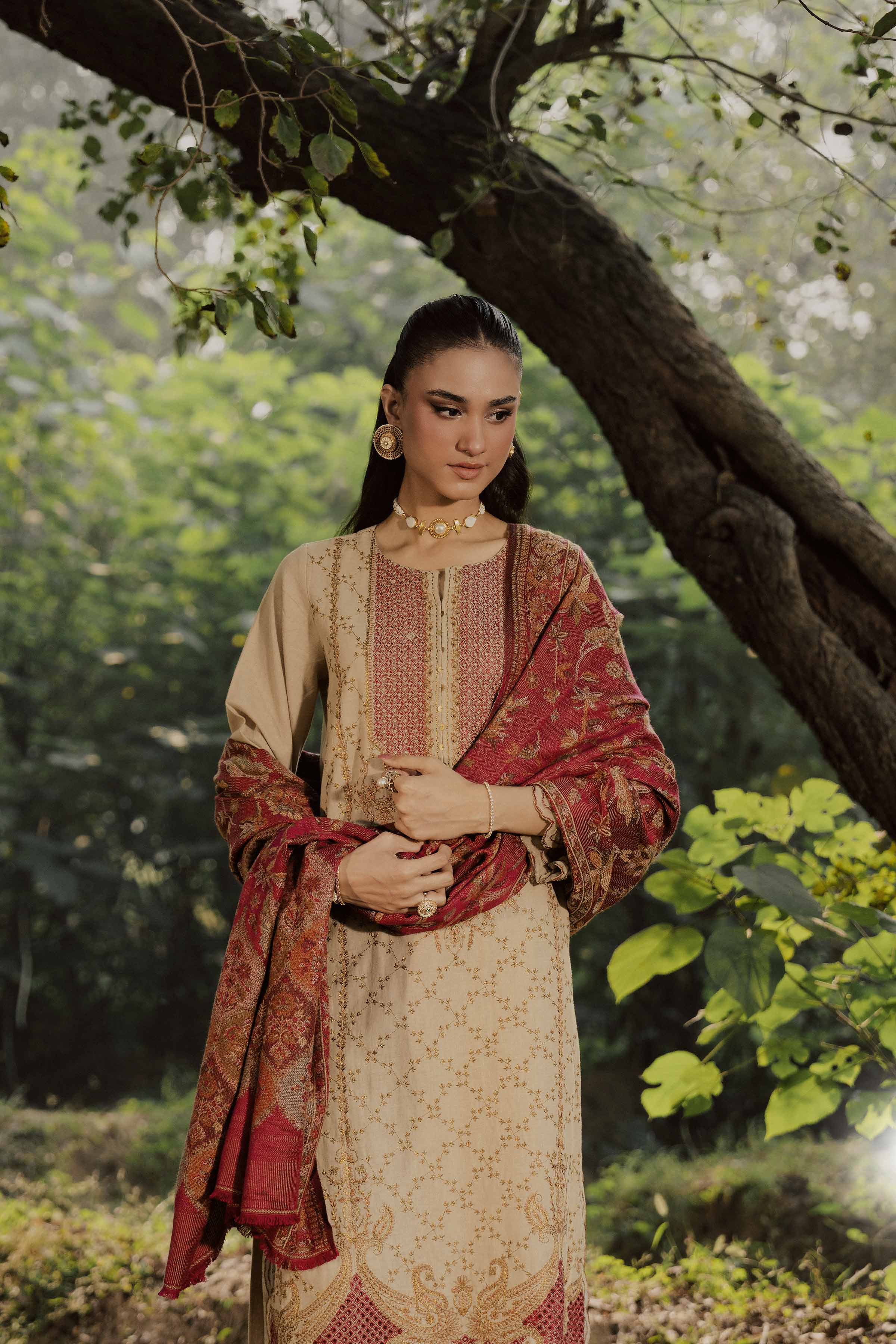 3 Piece - Embroidered Suit - PW25-480