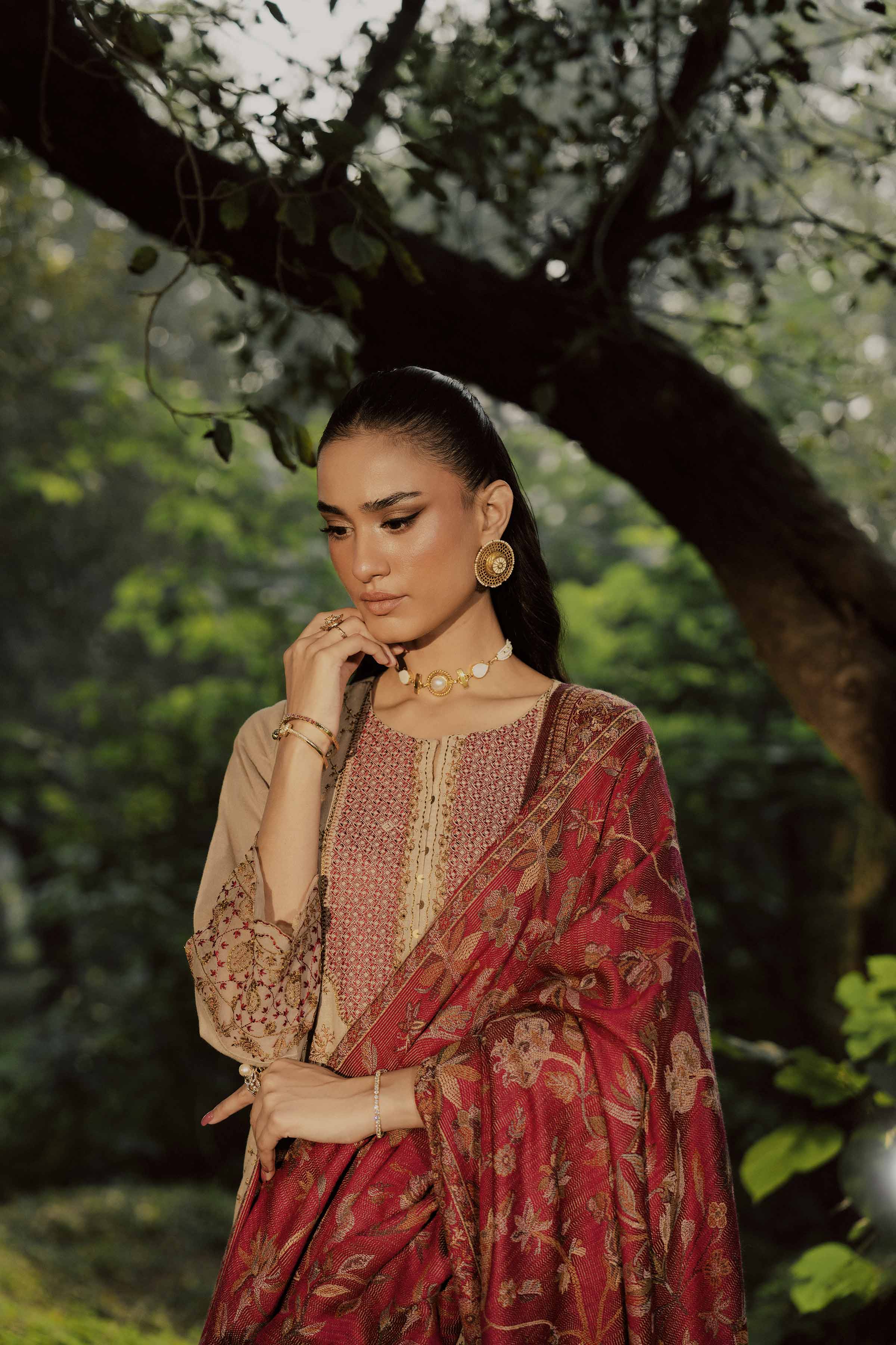 3 Piece - Embroidered Suit - PW25-480