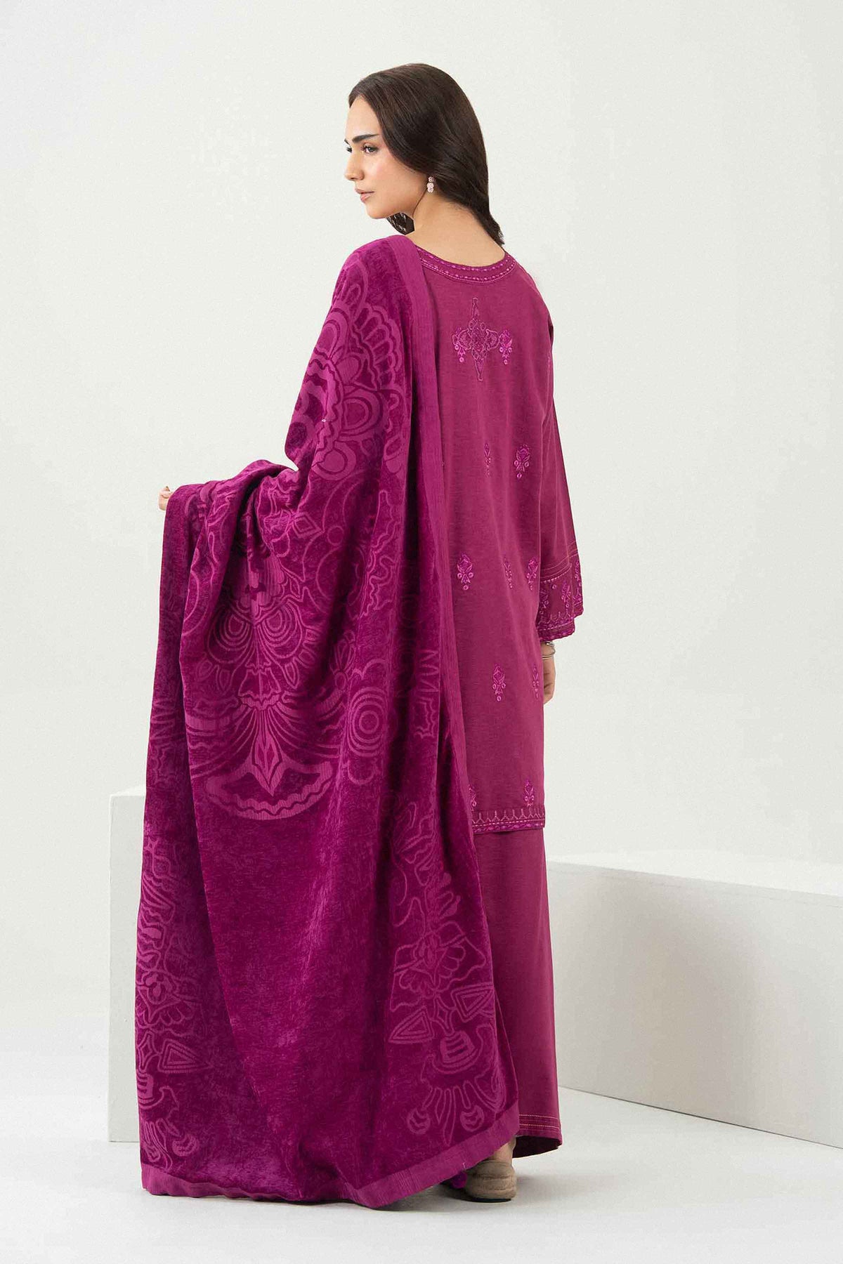 3 Piece - Embroidered Suit - PW25-485