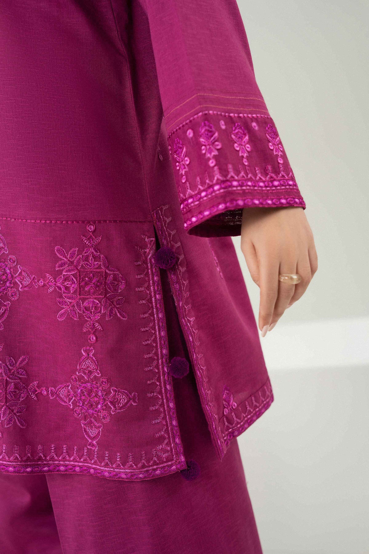 3 Piece - Embroidered Suit - PW25-485