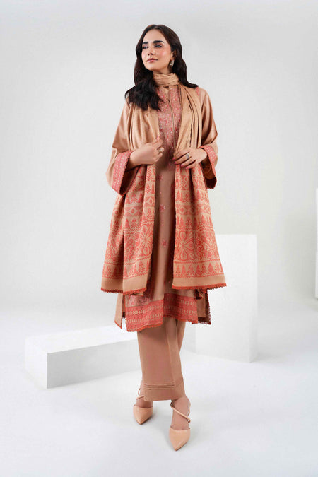 3 Piece - Embroidered Suit - PW25-496