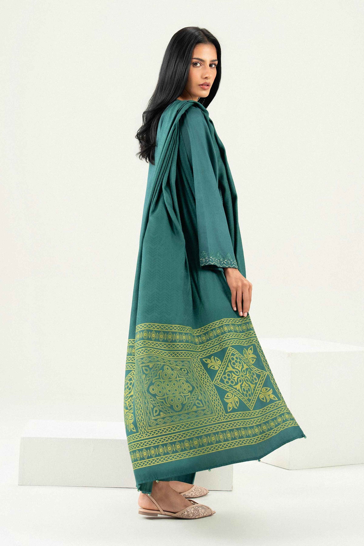 3 Piece - Embroidered Suit - PW25-497