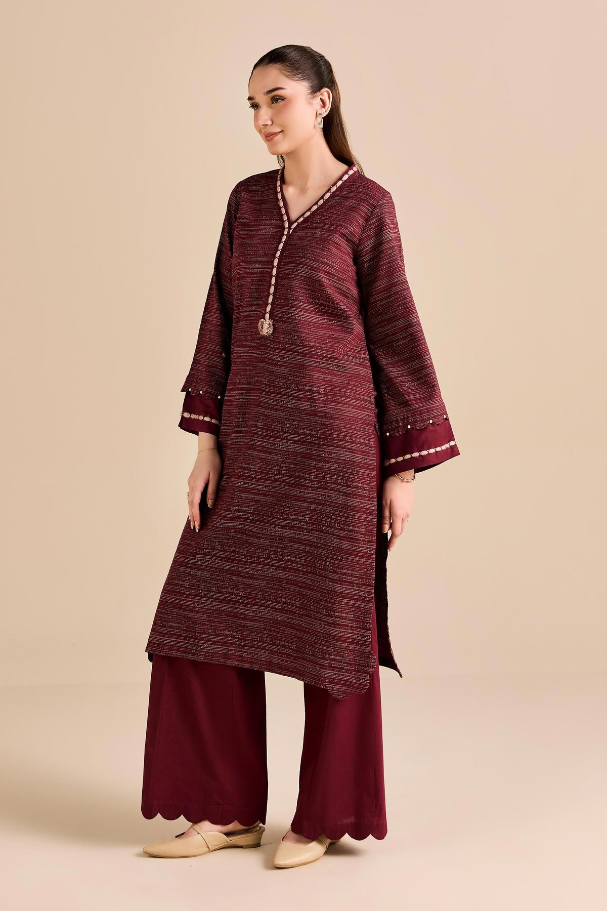 2 Piece - Embroidered Suit - PW25-514