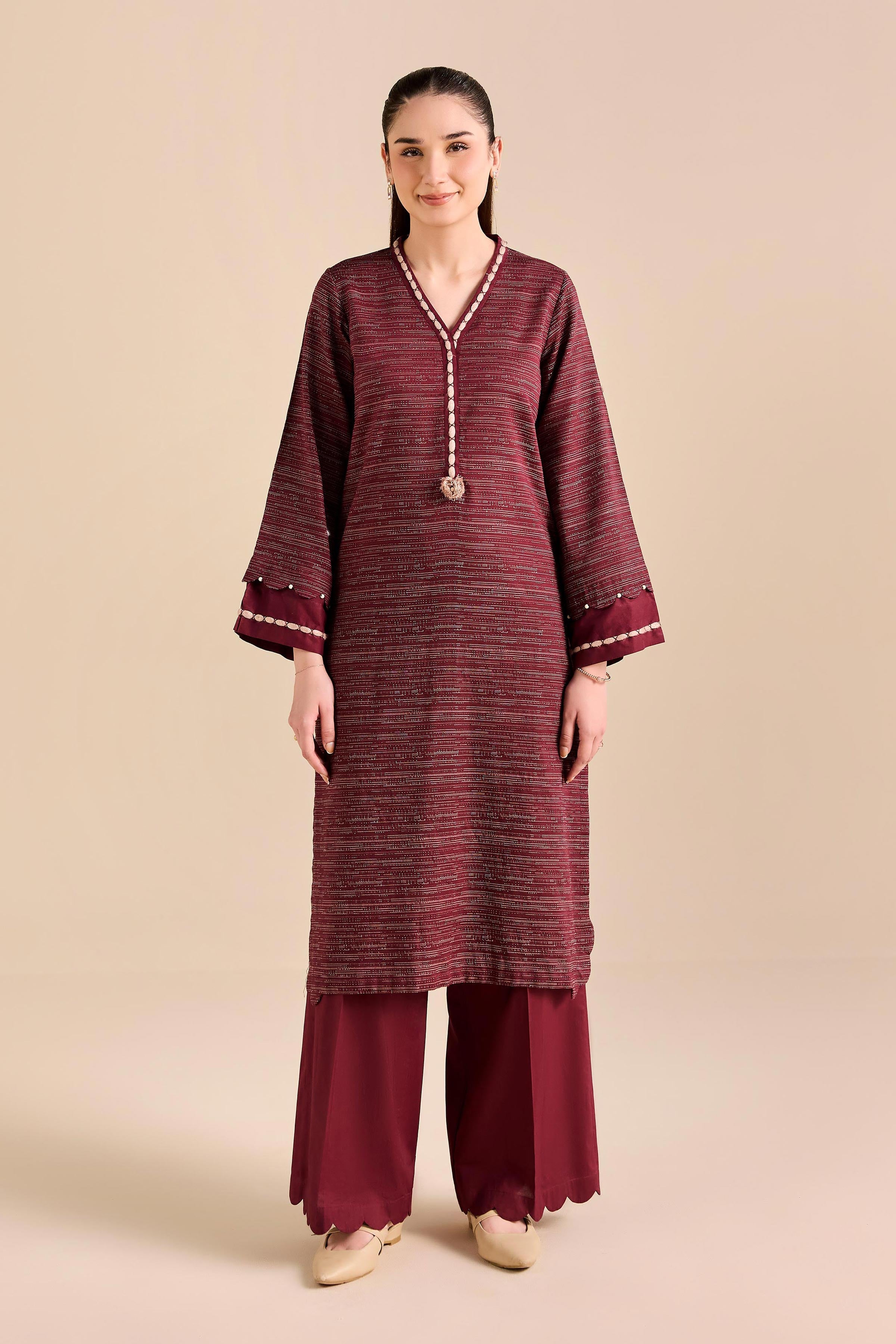 2 Piece - Embroidered Suit - PW25-514