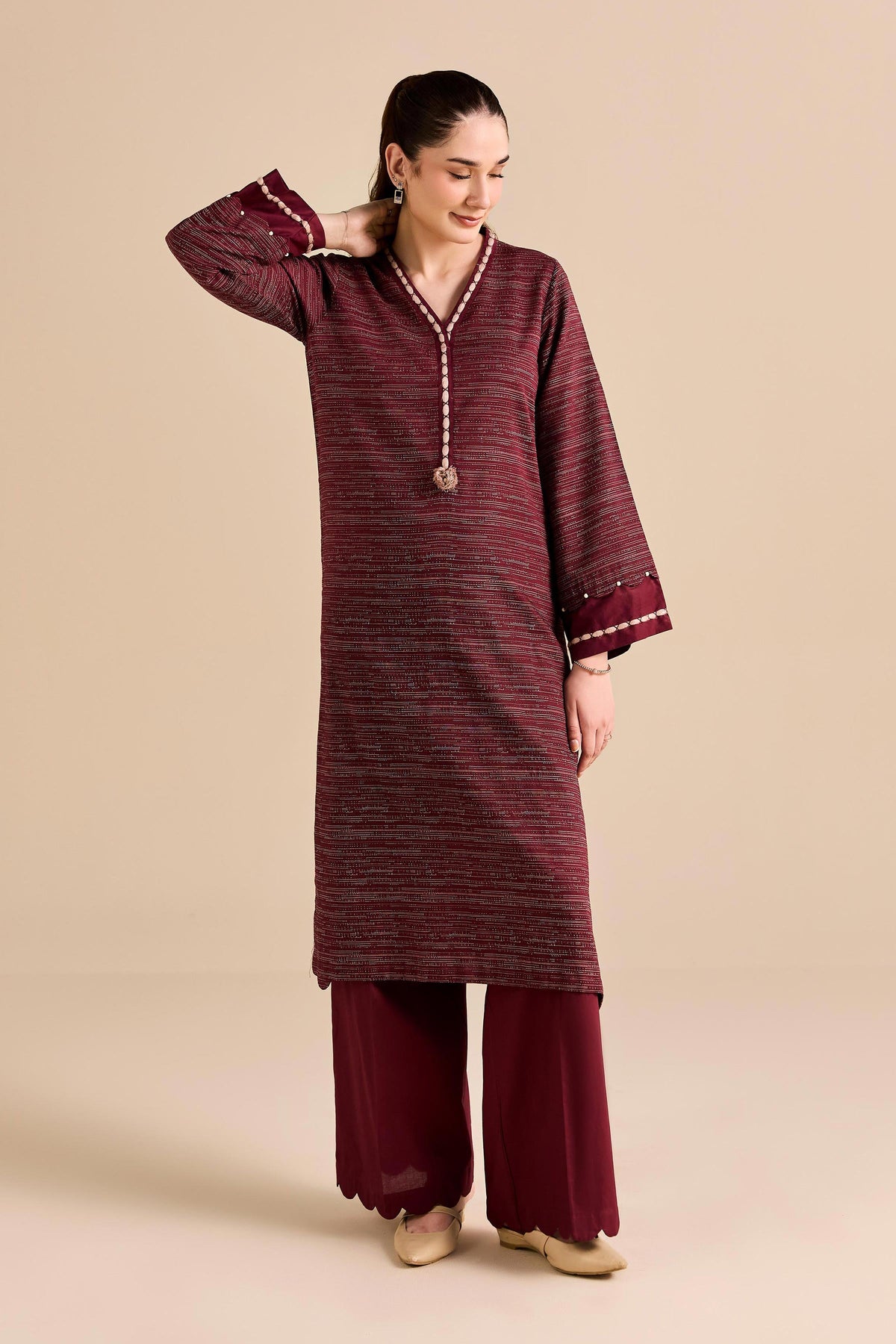 2 Piece - Embroidered Suit - PW25-514