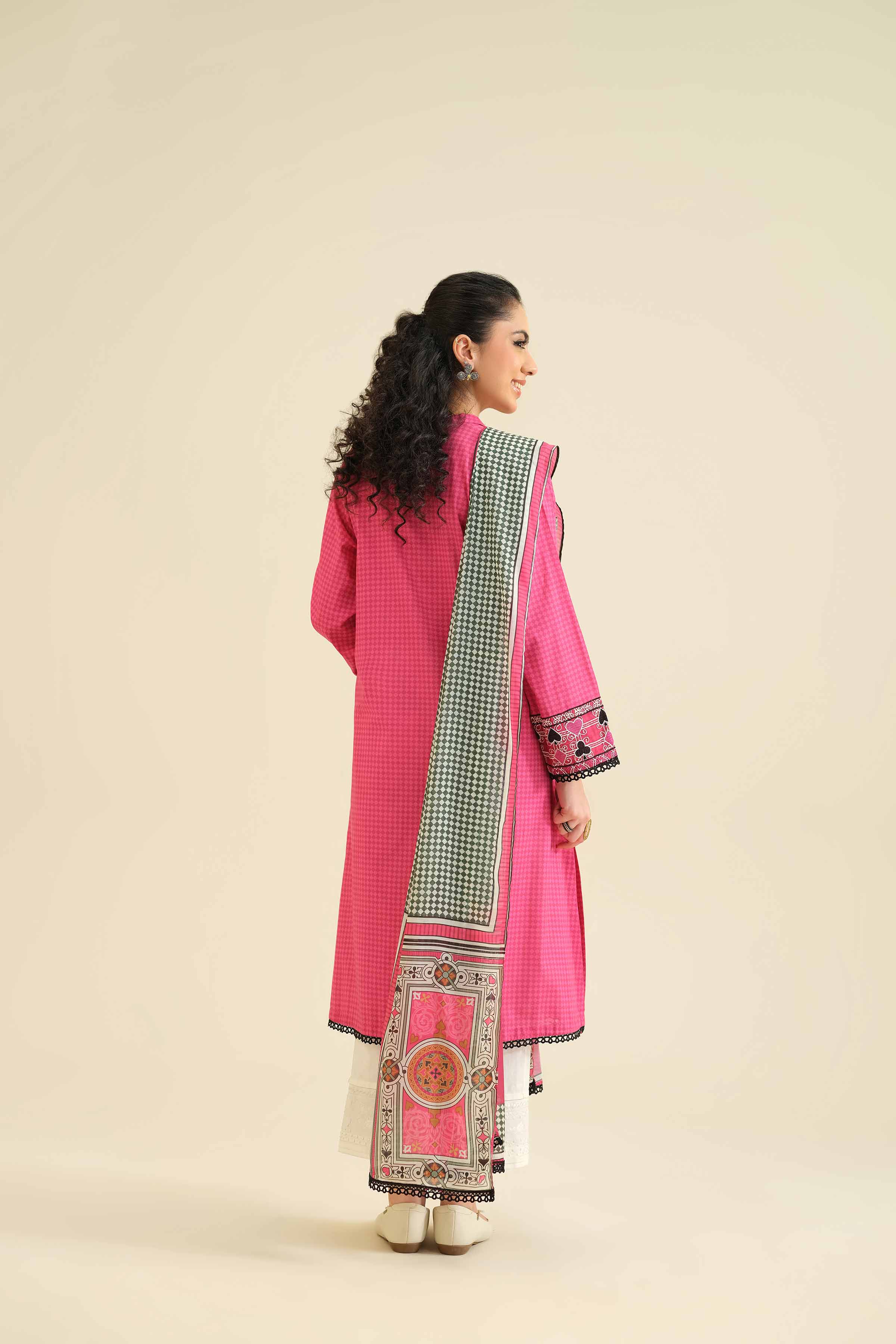 2 Piece - Printed Embroidered Suit - PW25-56