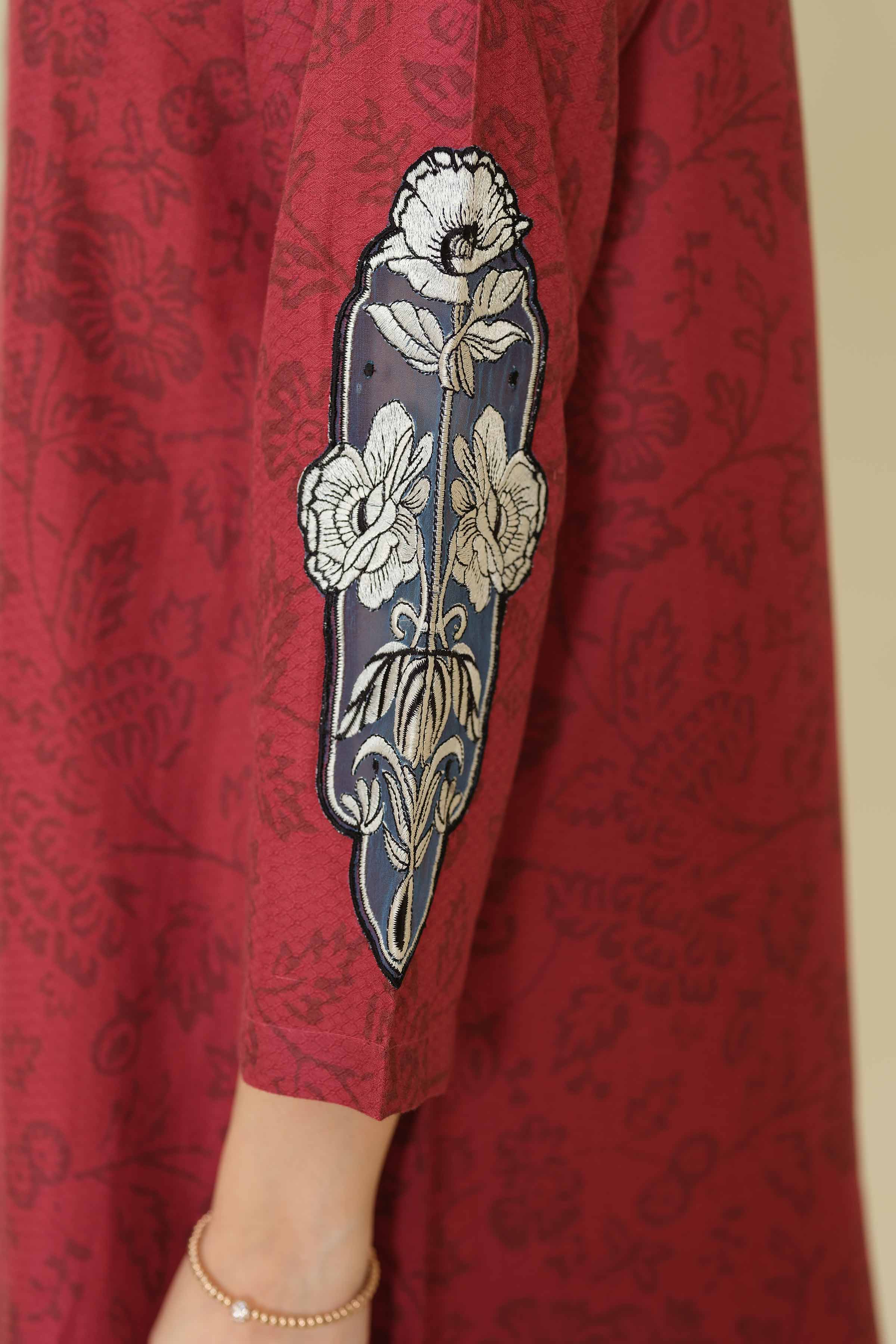 Printed Embroidered Shirt - PW25-563