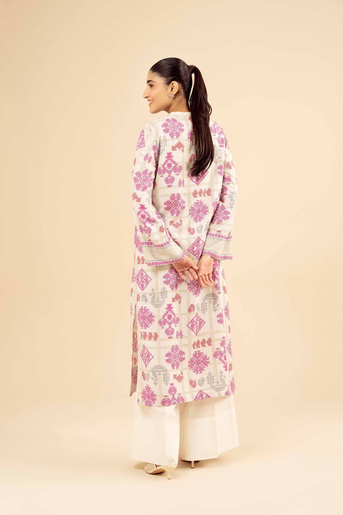 Printed Embroidered Shirt - PW25-57