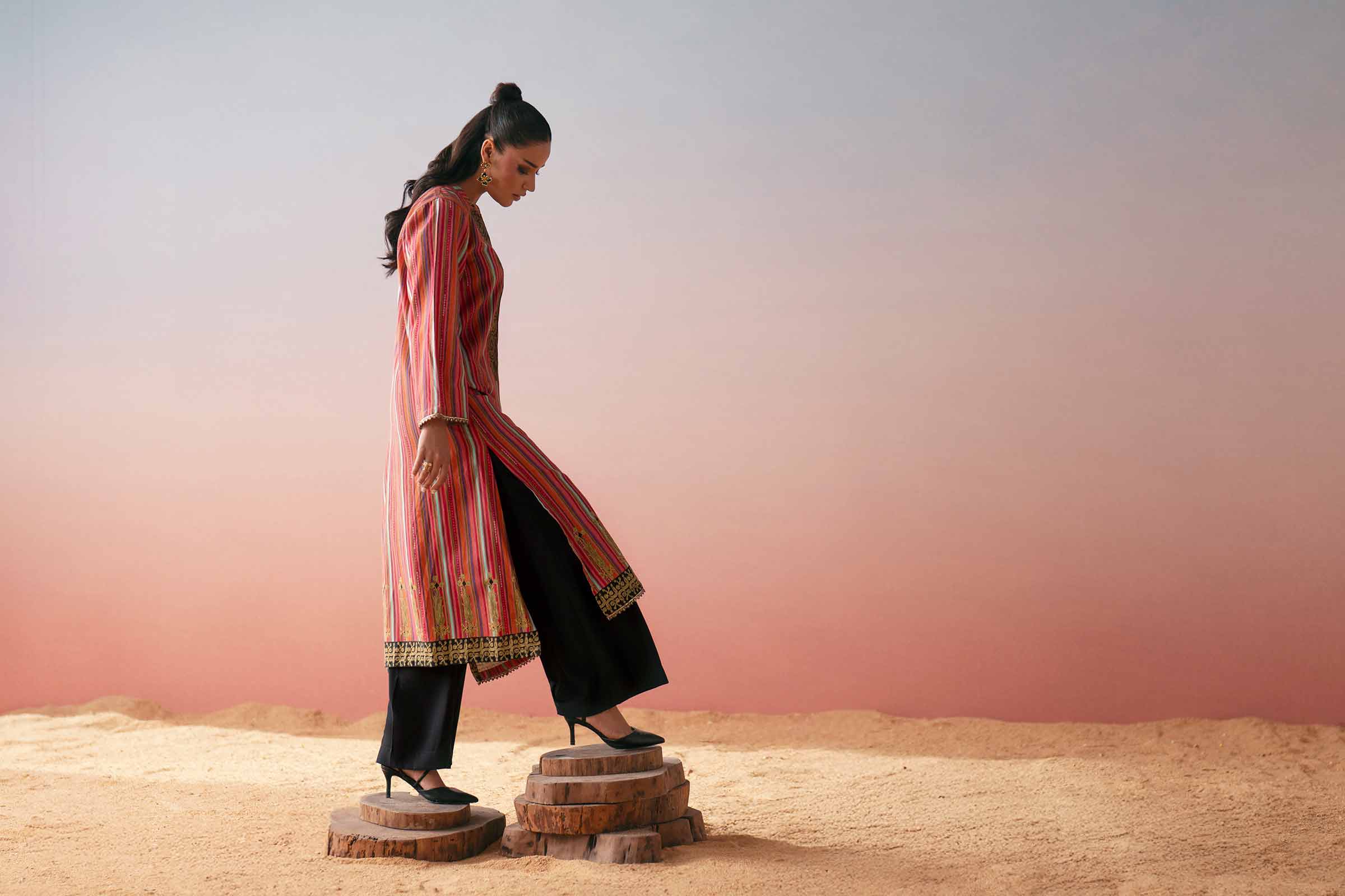 Printed Embroidered Shirt - PW25-570