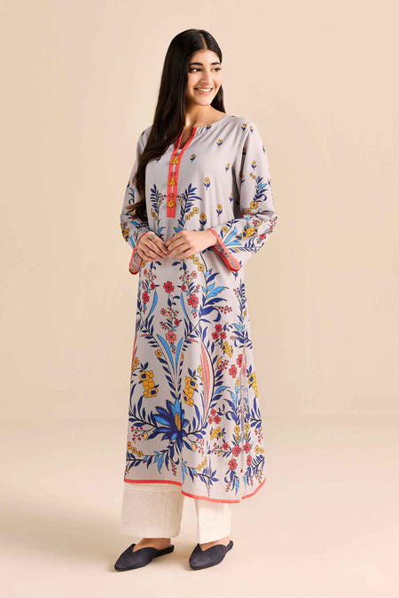 Grey Printed Shirt - PW25-591