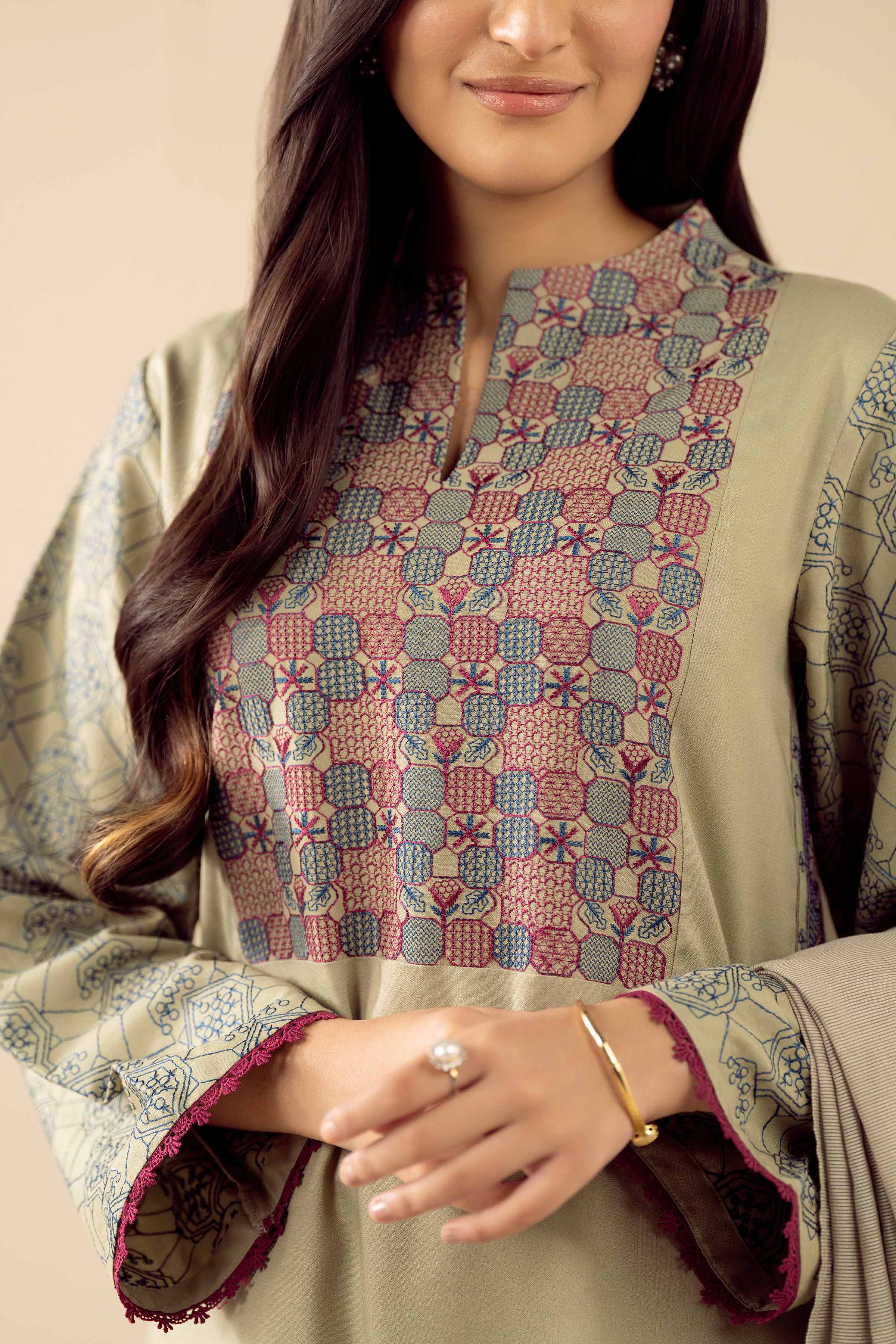 2 Piece - Embroidered Suit - PW25-77