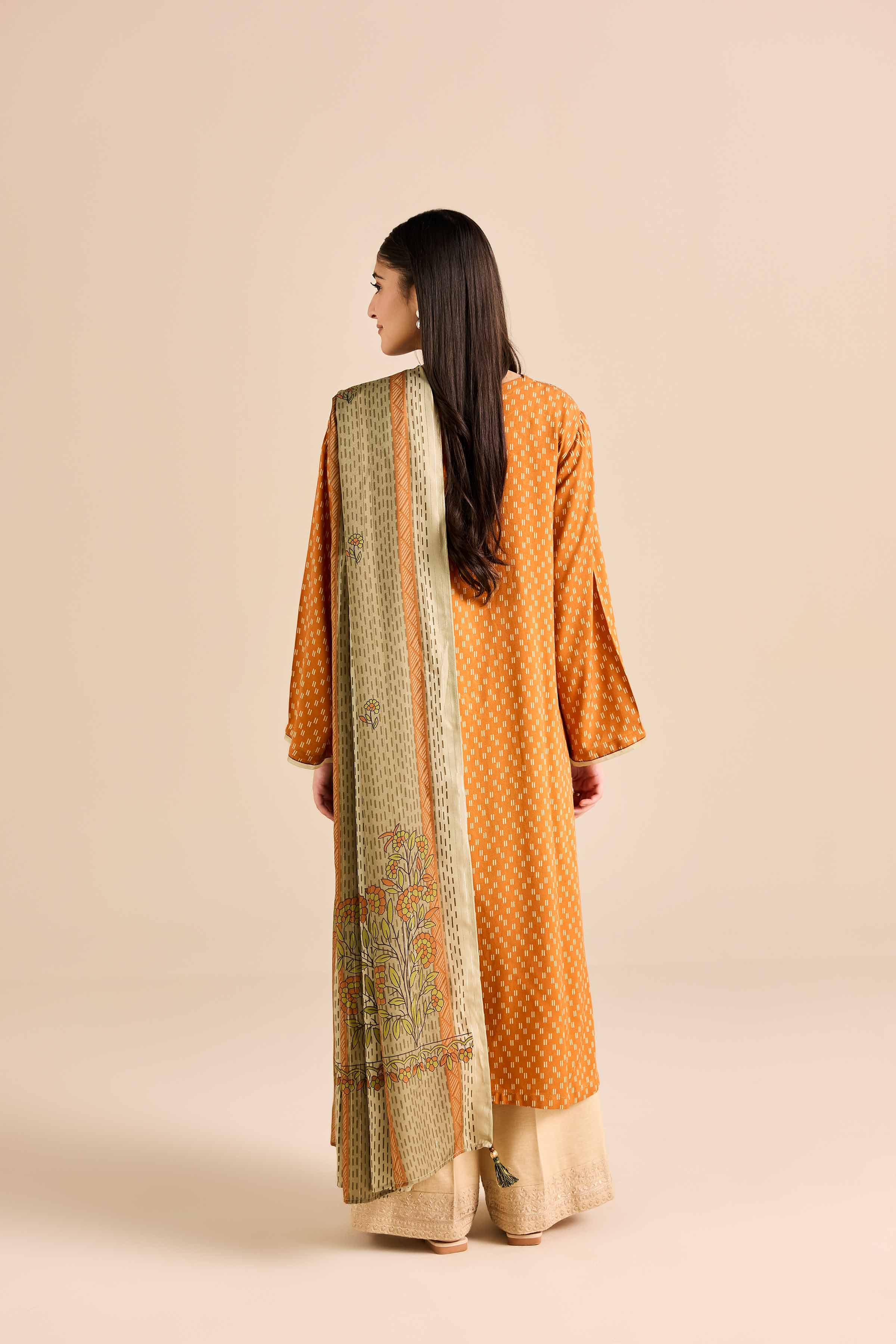 2 Piece - Printed Embroidered Suit - PW25-78