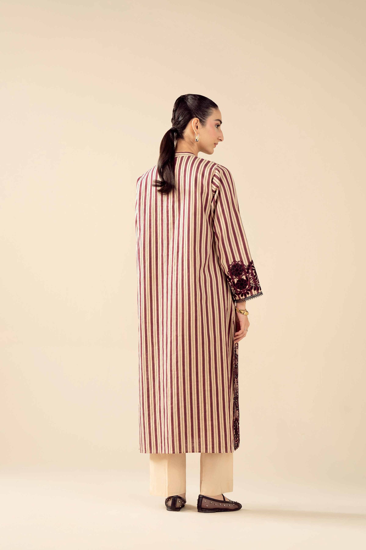 2 Piece - Printed Embroidered Suit - PW25-85