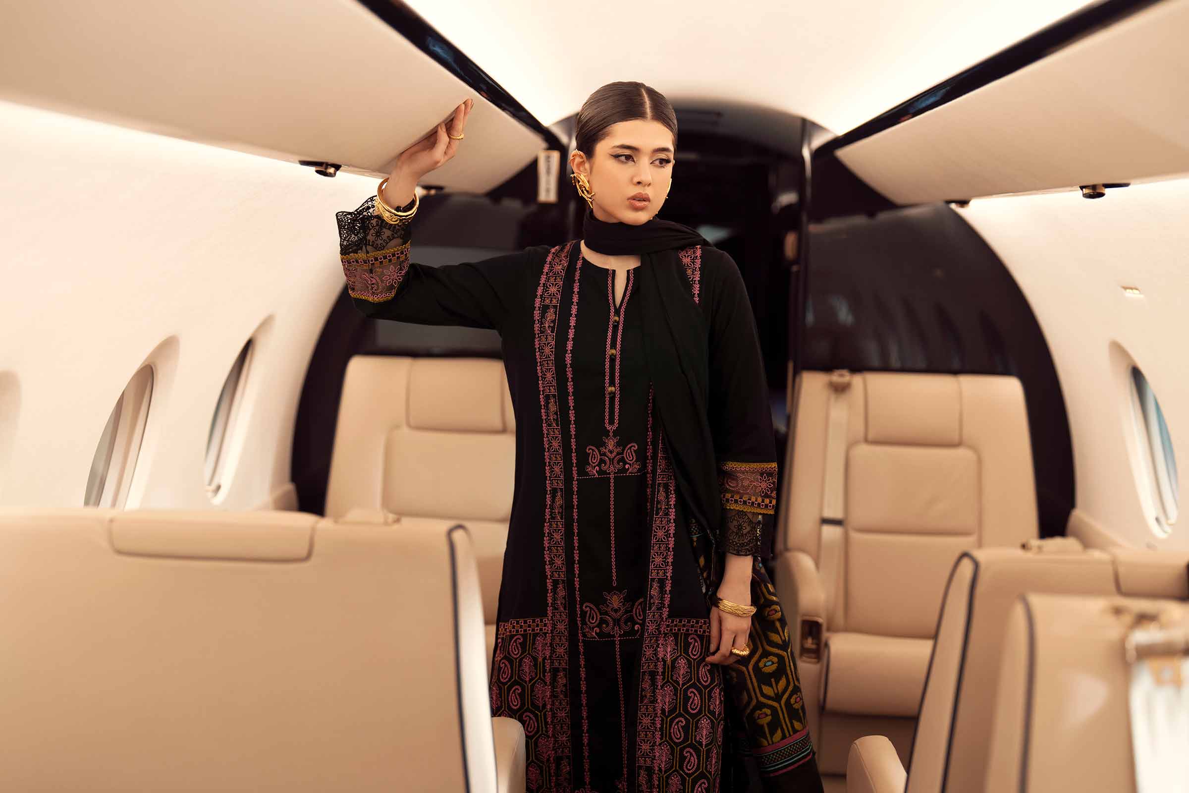 3 Piece - Embroidered Suit - PW25-87