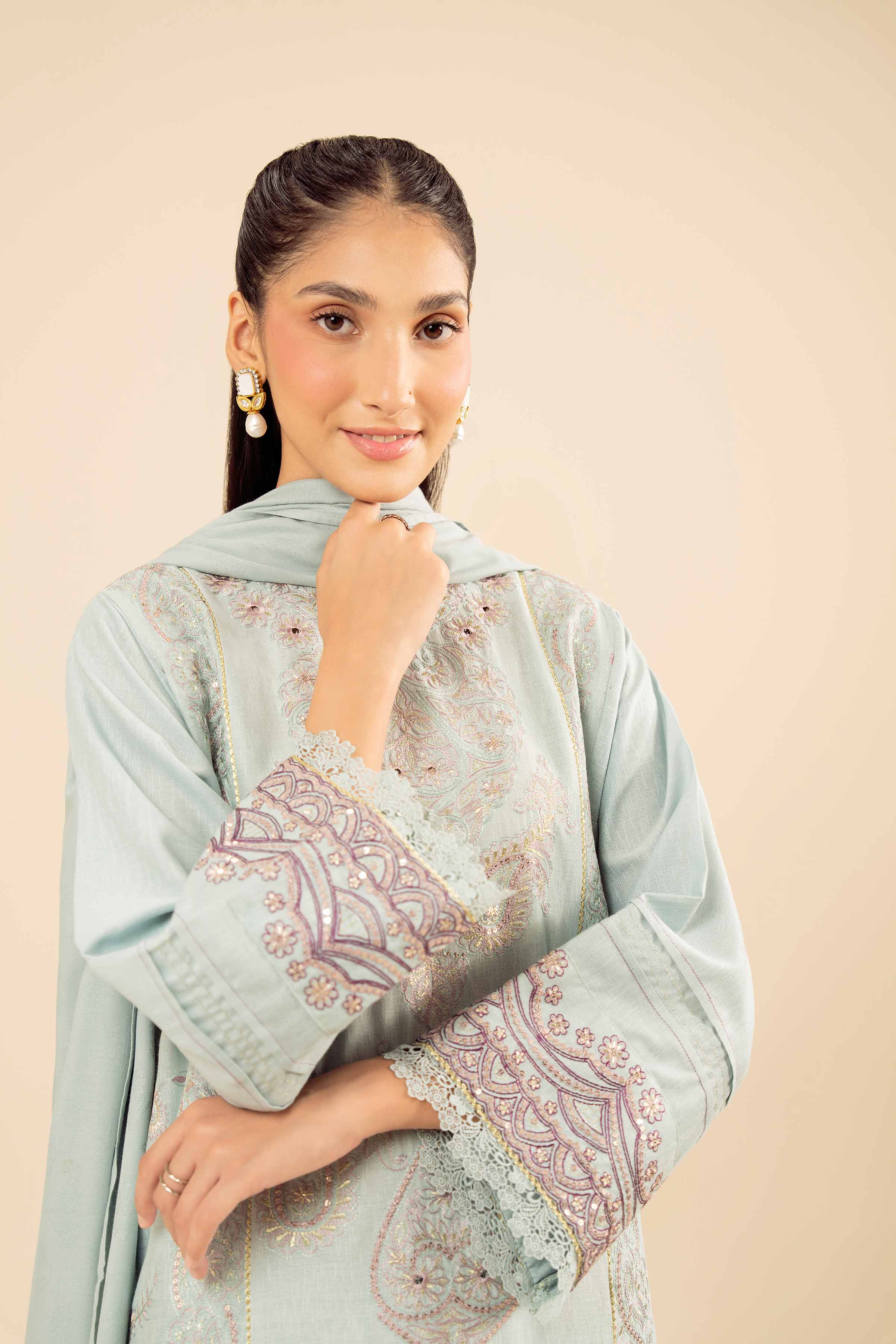 3 Piece - Embroidered Suit - PW25-88
