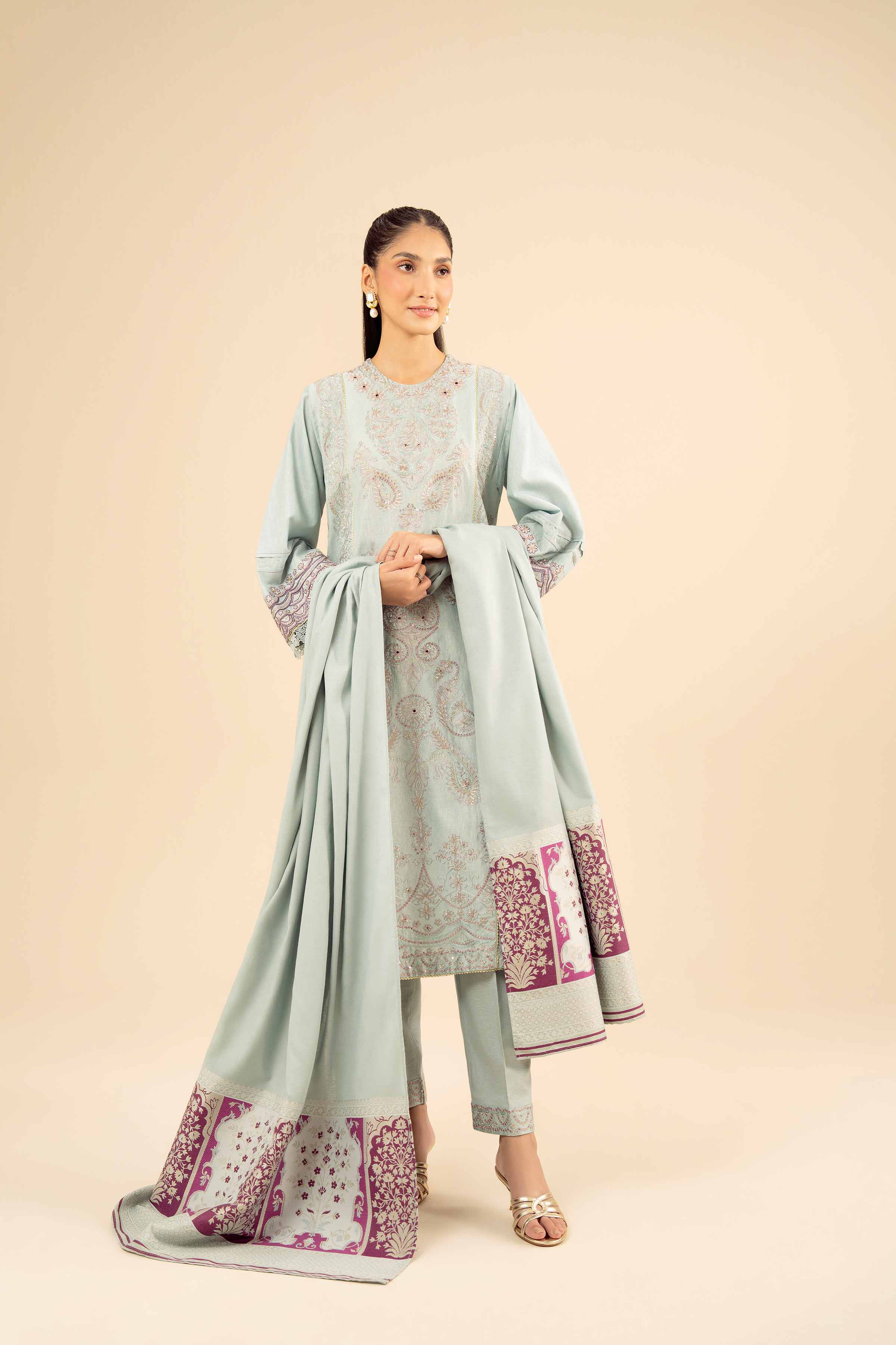 3 Piece - Embroidered Suit - PW25-88