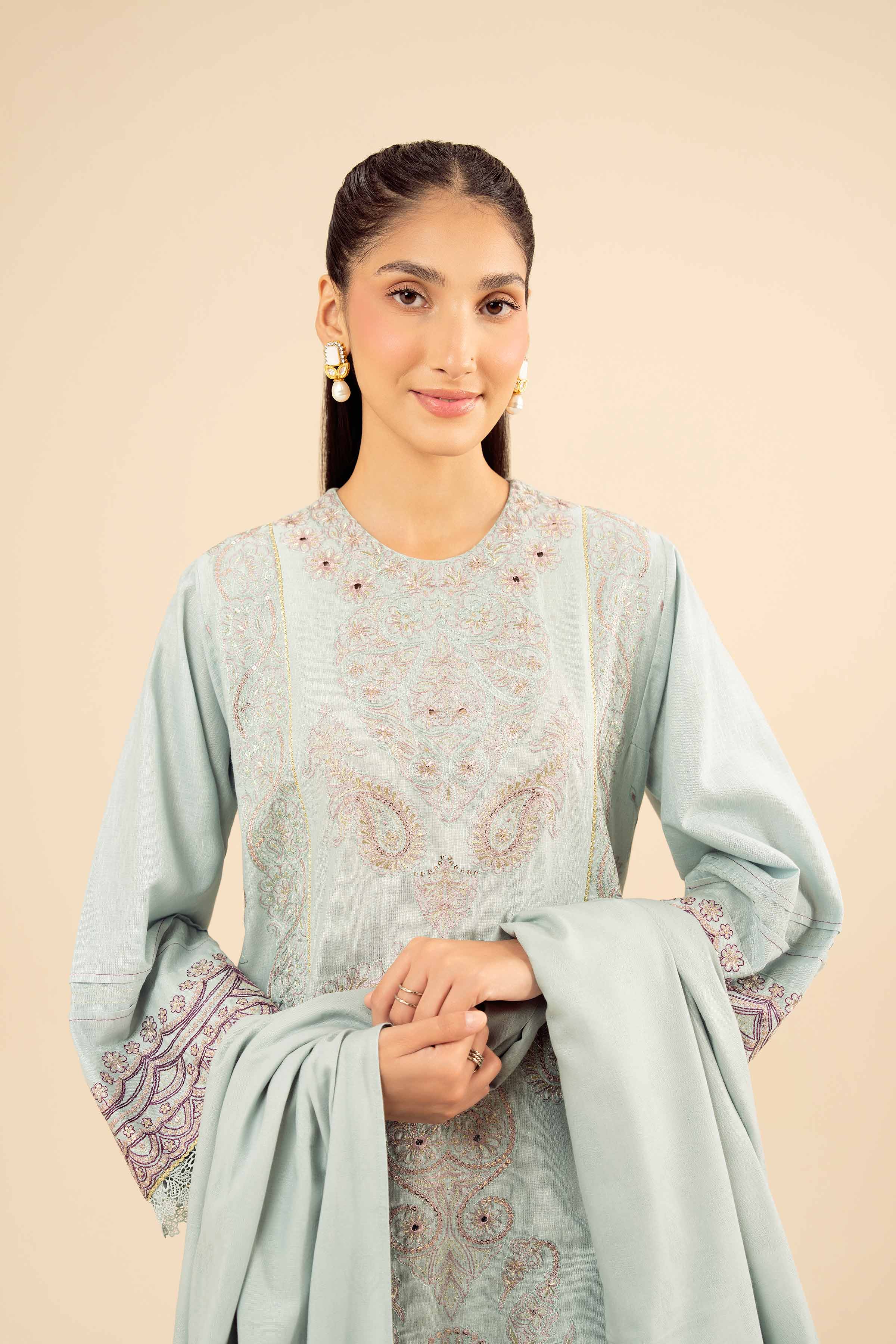 3 Piece - Embroidered Suit - PW25-88