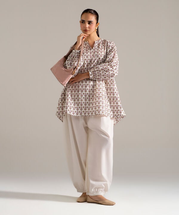 Block Printed Lawn Shirt