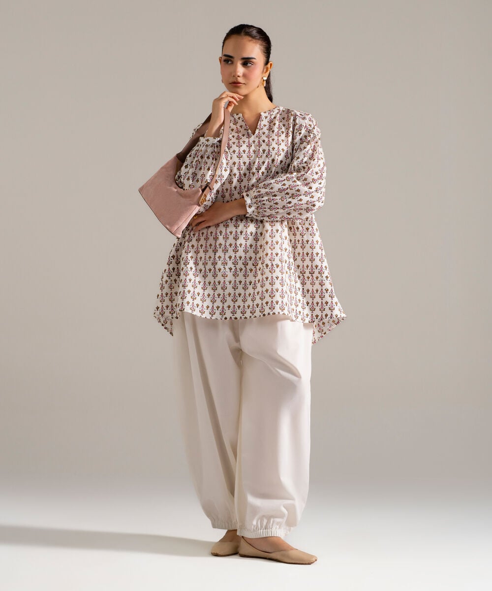 Block Printed Lawn Shirt PW26CASTV81S
