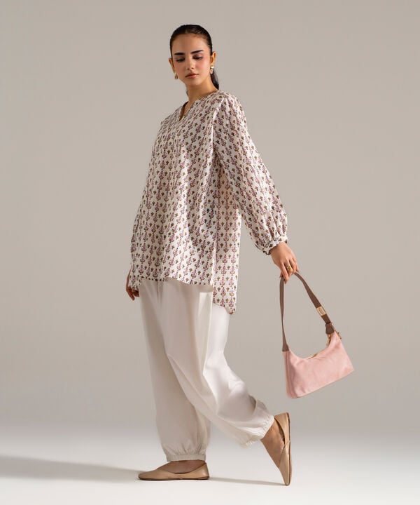 Block Printed Lawn Shirt