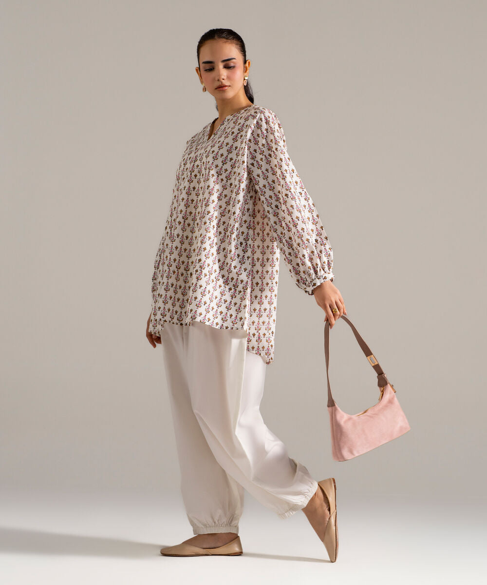 Block Printed Lawn Shirt PW26CASTV81S