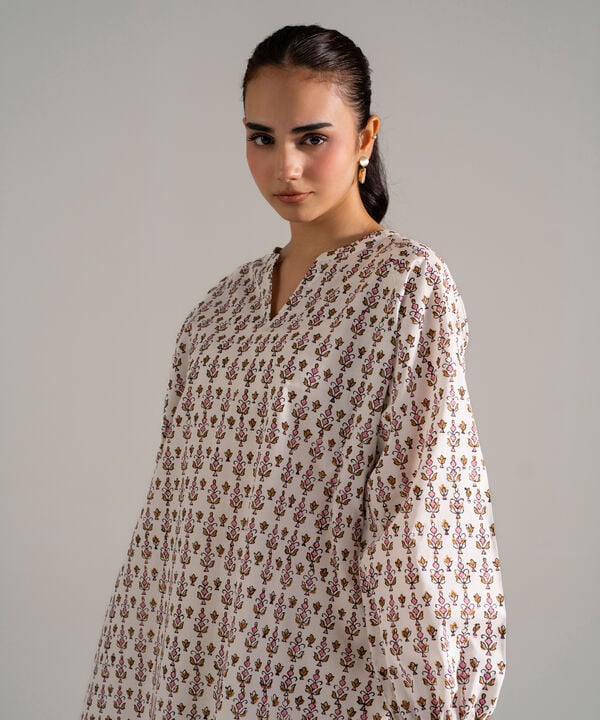 Block Printed Lawn Shirt