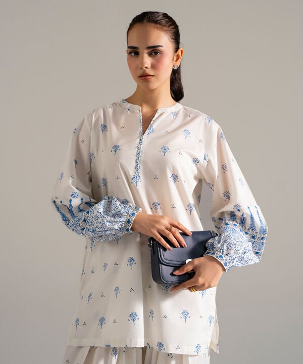 Block Printed Lawn Shirt