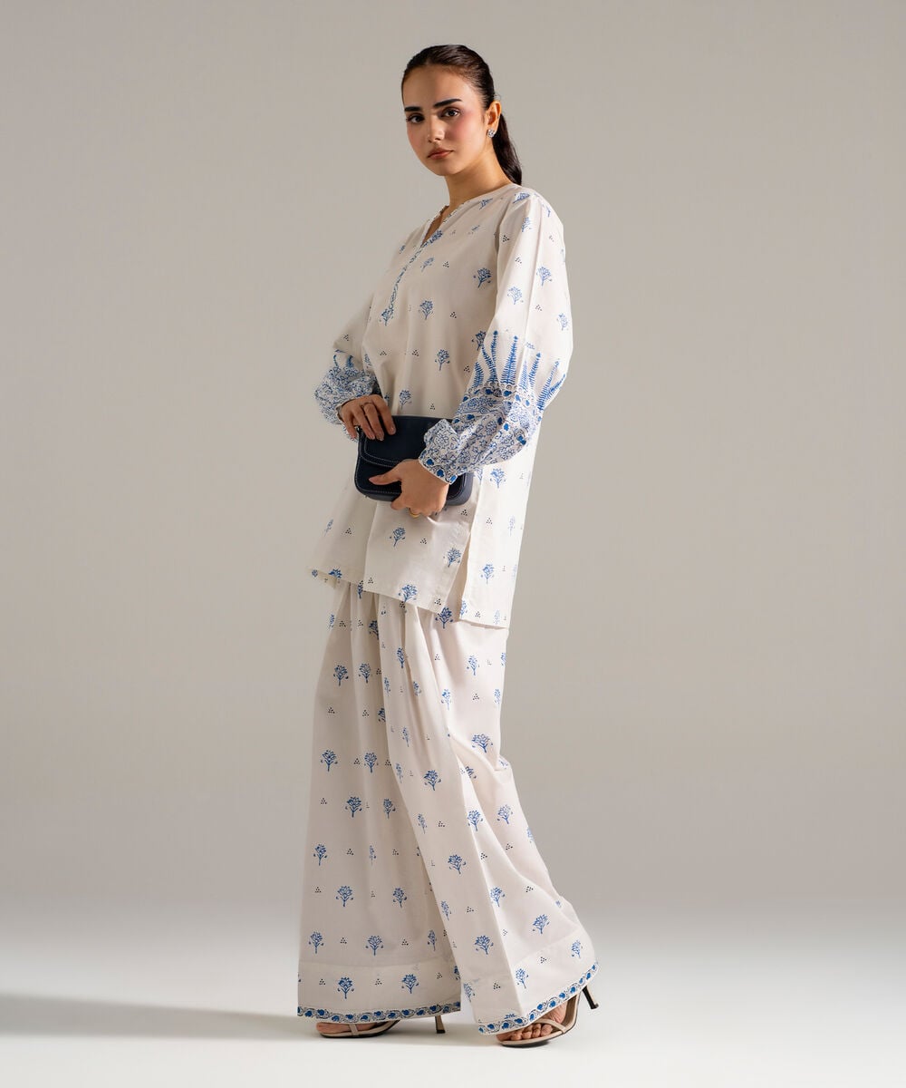 Block Printed Lawn Shirt PW26CASTV82S