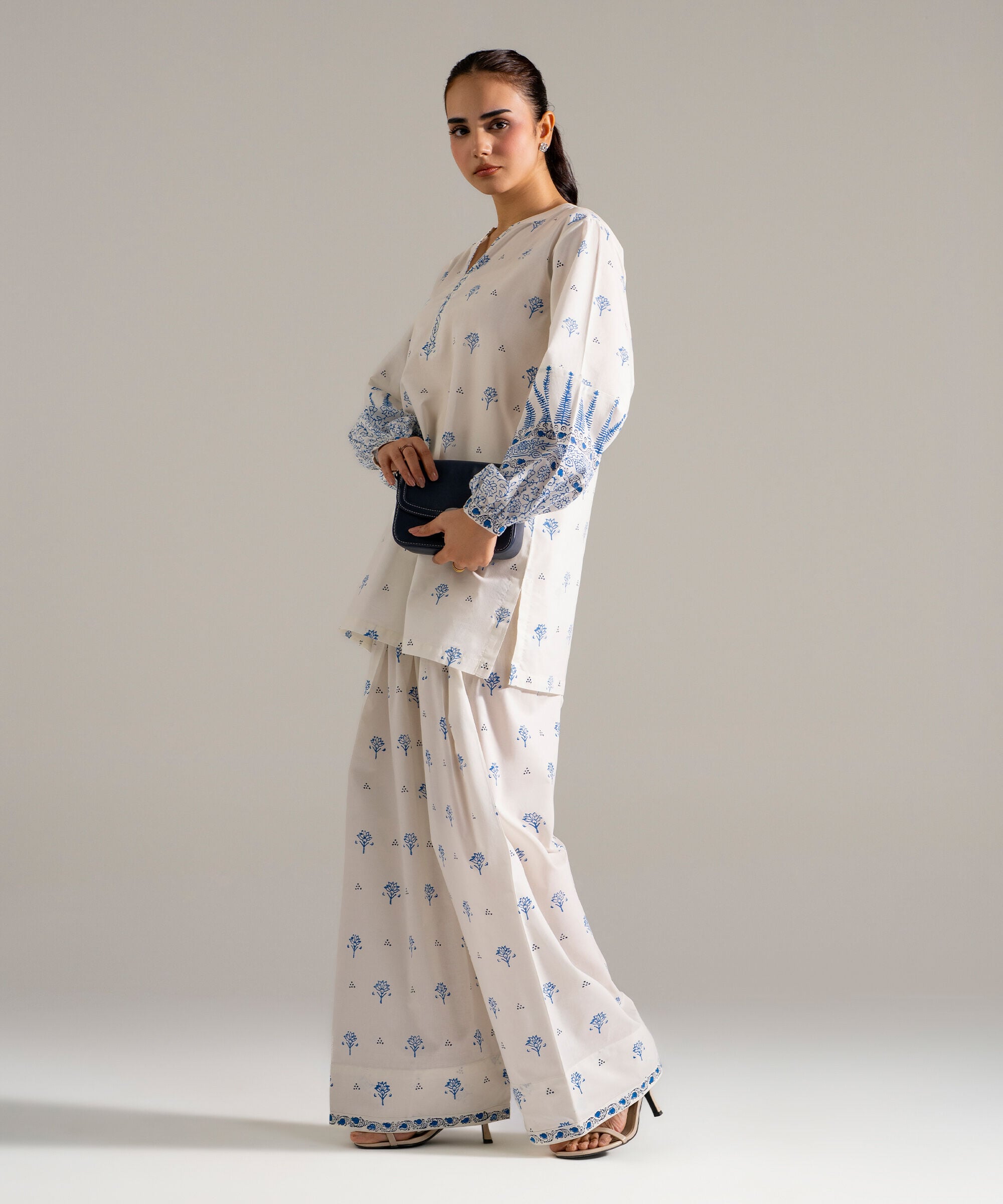 Block Printed Lawn Shirt PW26CASTV82S