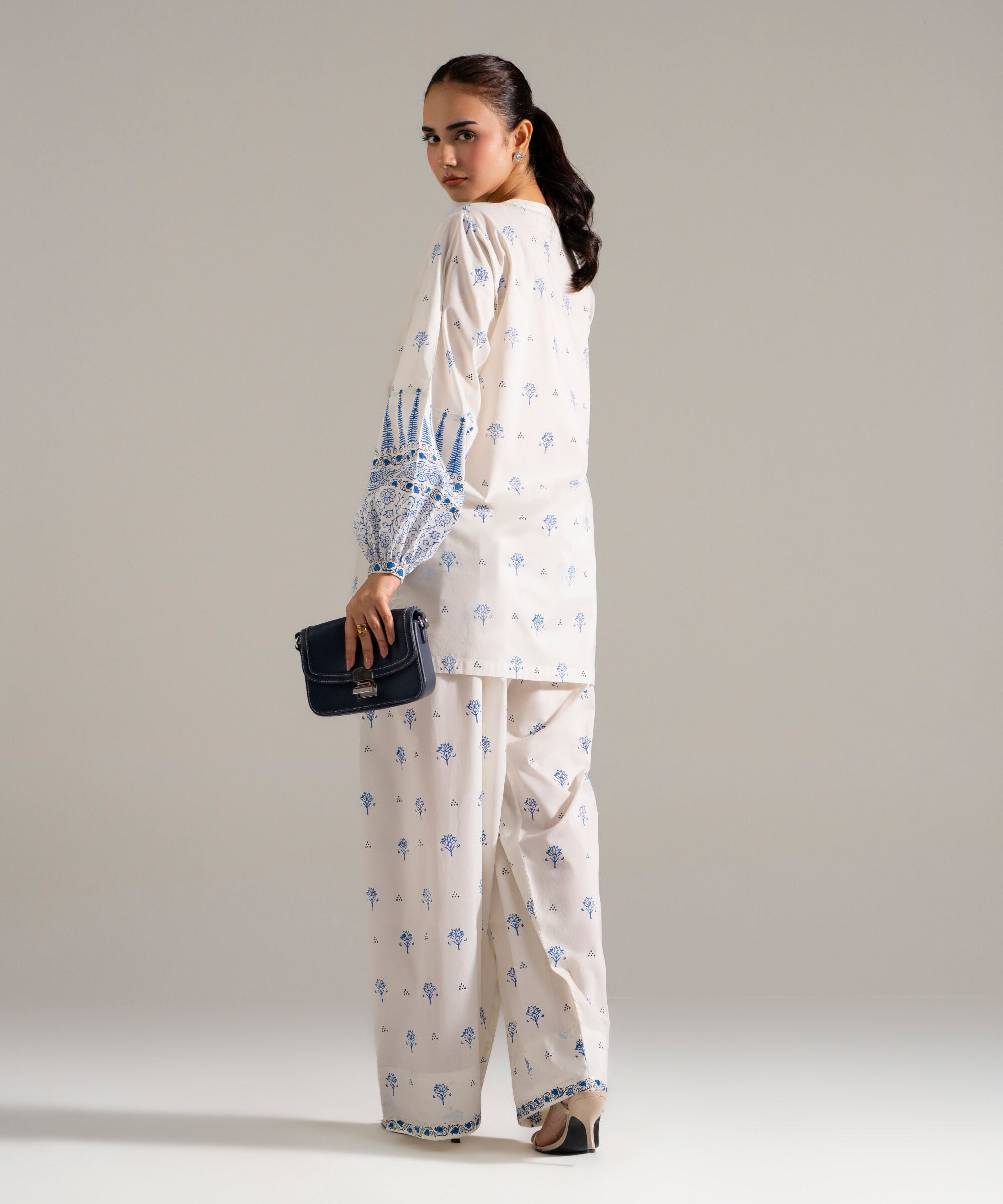 Block Printed Lawn Shirt PW26CASTV82S